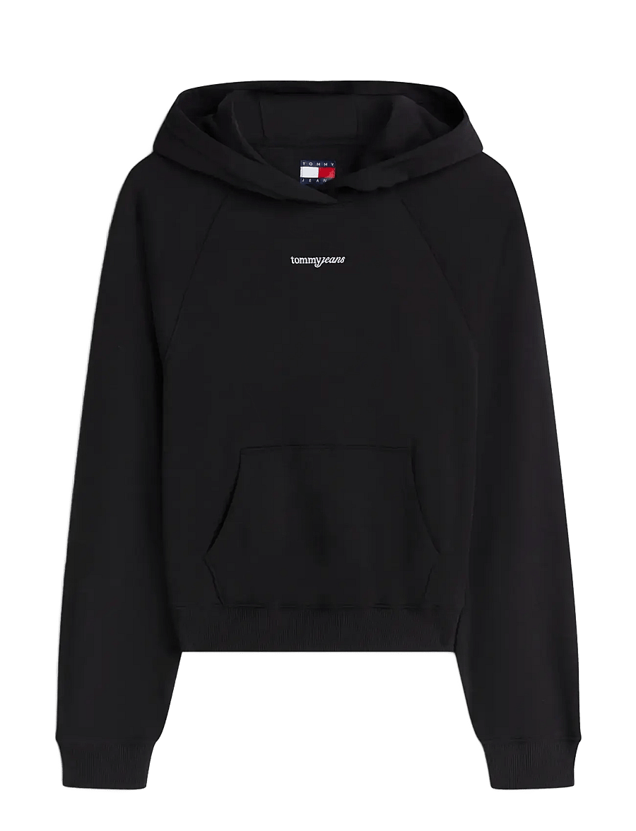 Tommy Jeans - TJW SCRIPT RAGLAN HOODIE - kapuzenpullover - black - 1