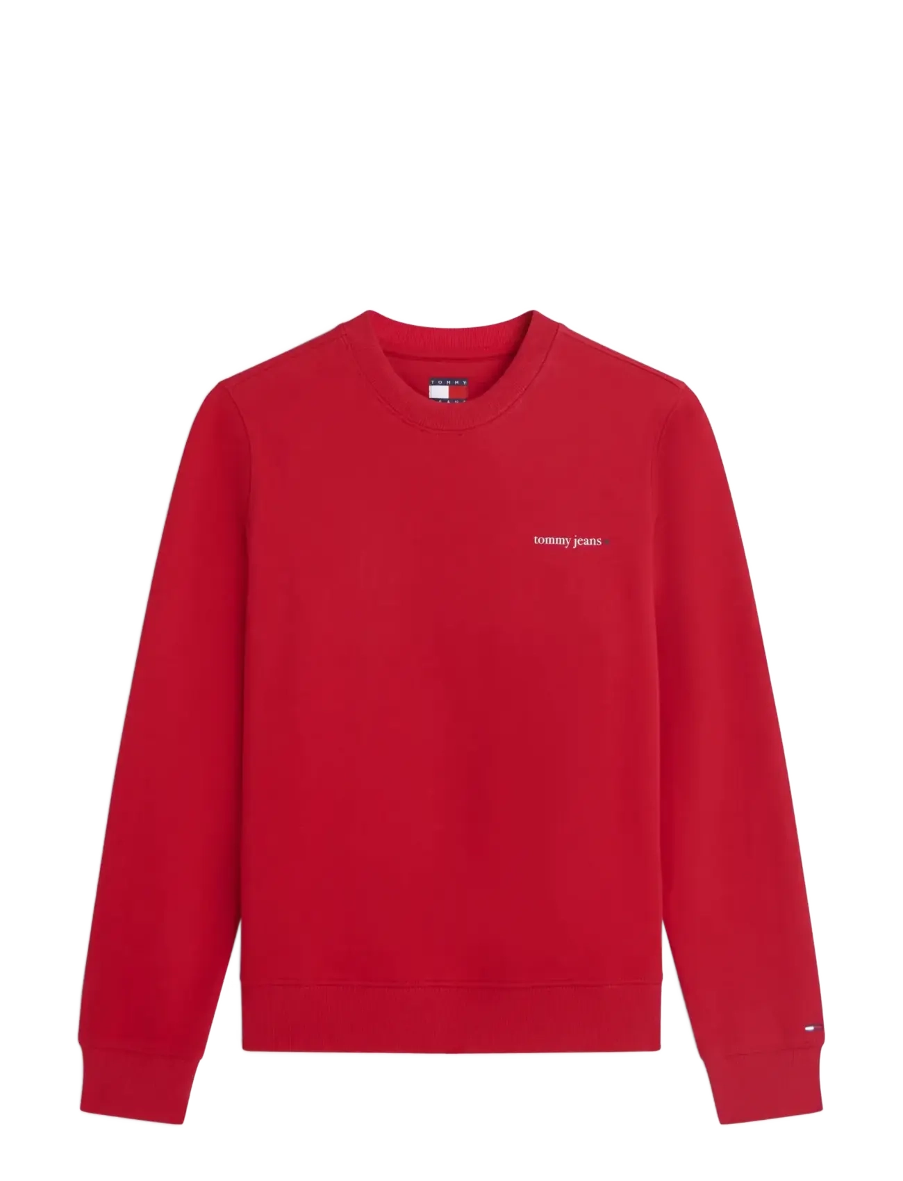Tommy Jeans - TJW REG ESS LOGO 1 CREW EXT - sweatshirts - amaryllis red - 1