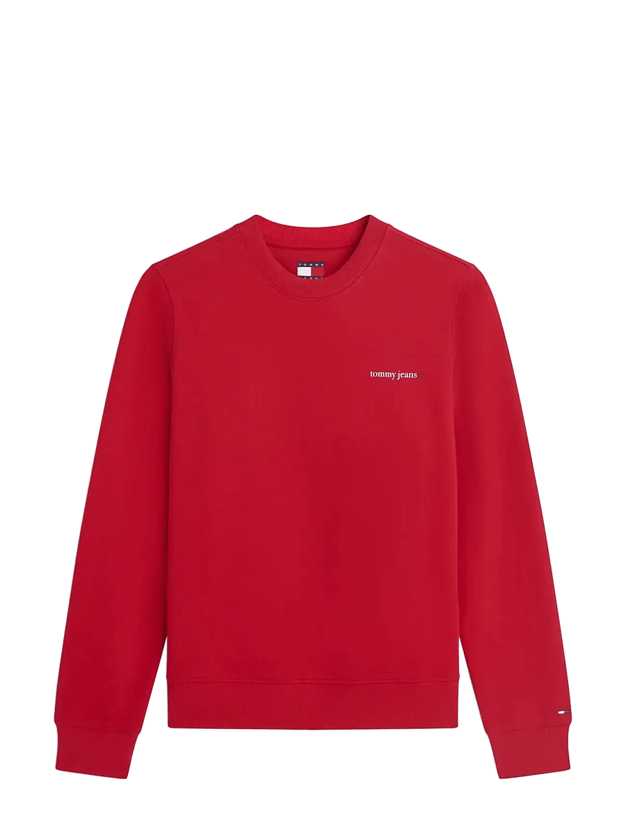 Tommy Jeans - TJW REG ESS LOGO 1 CREW EXT - sweatshirts - amaryllis red - 1