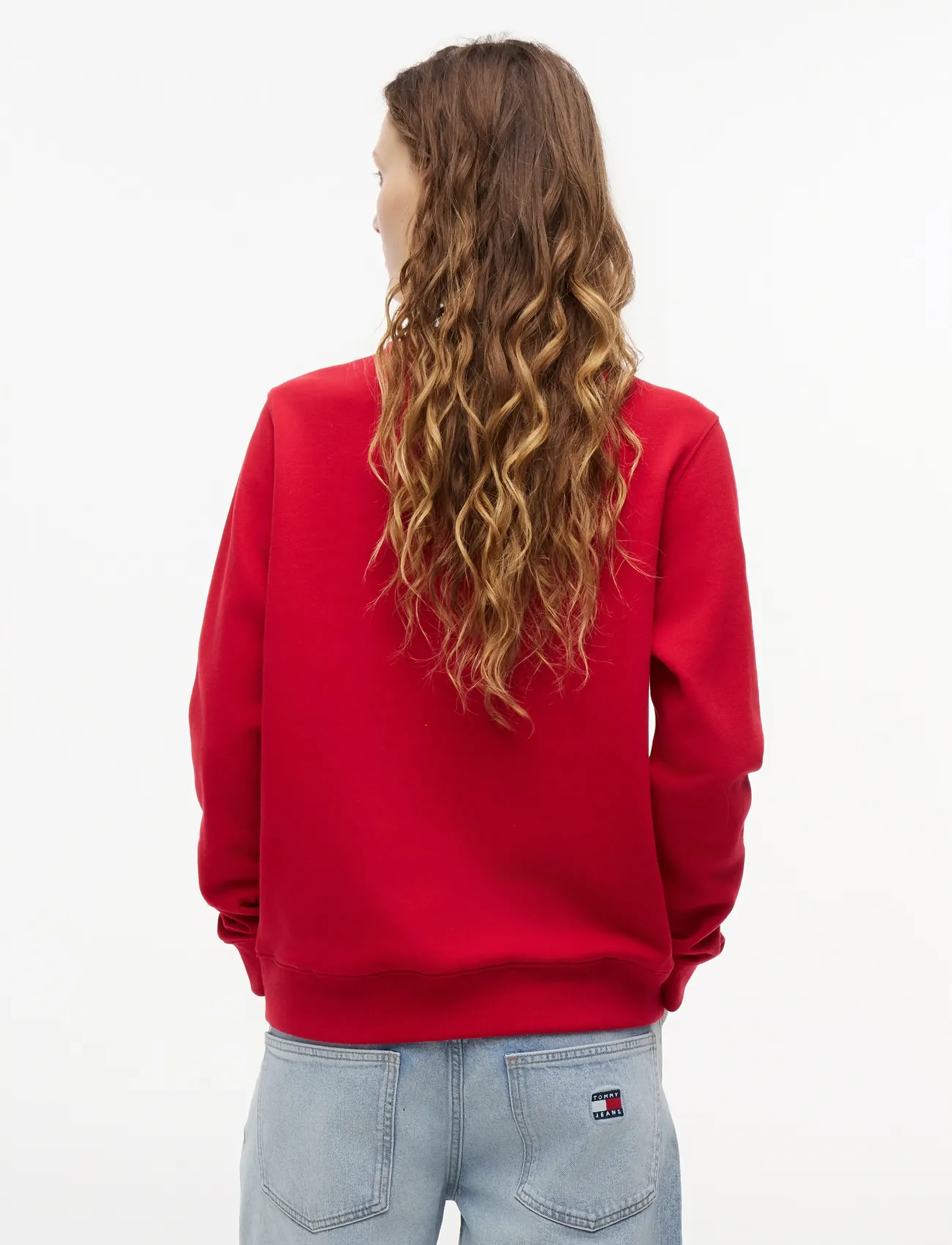 Tommy Jeans - TJW REG ESS LOGO 1 CREW EXT - sweatshirts - amaryllis red - 2