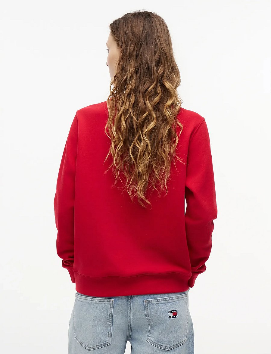 Tommy Jeans - TJW REG ESS LOGO 1 CREW EXT - sweatshirts - amaryllis red - 2