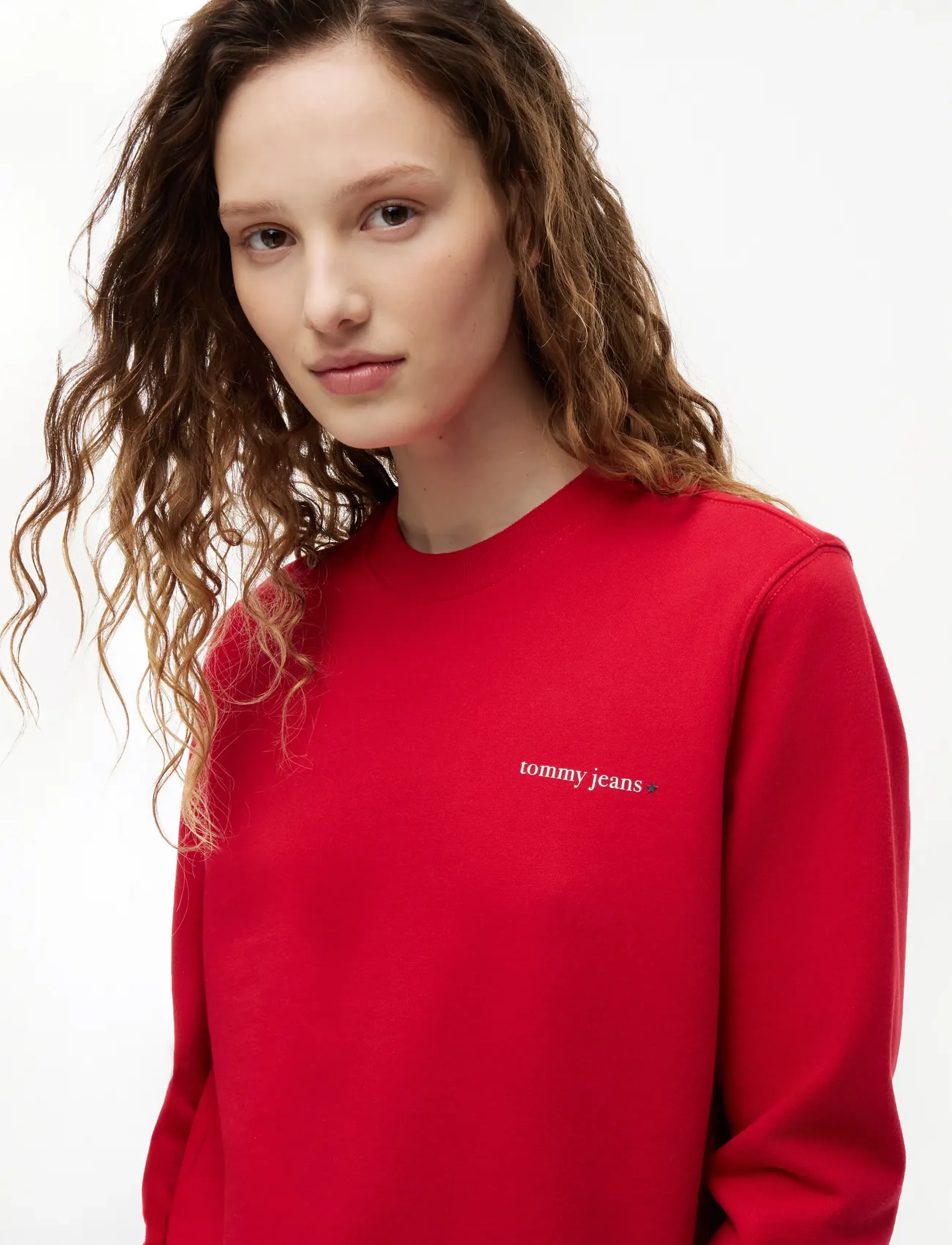 Tommy Jeans - TJW REG ESS LOGO 1 CREW EXT - sweatshirts - amaryllis red - 3