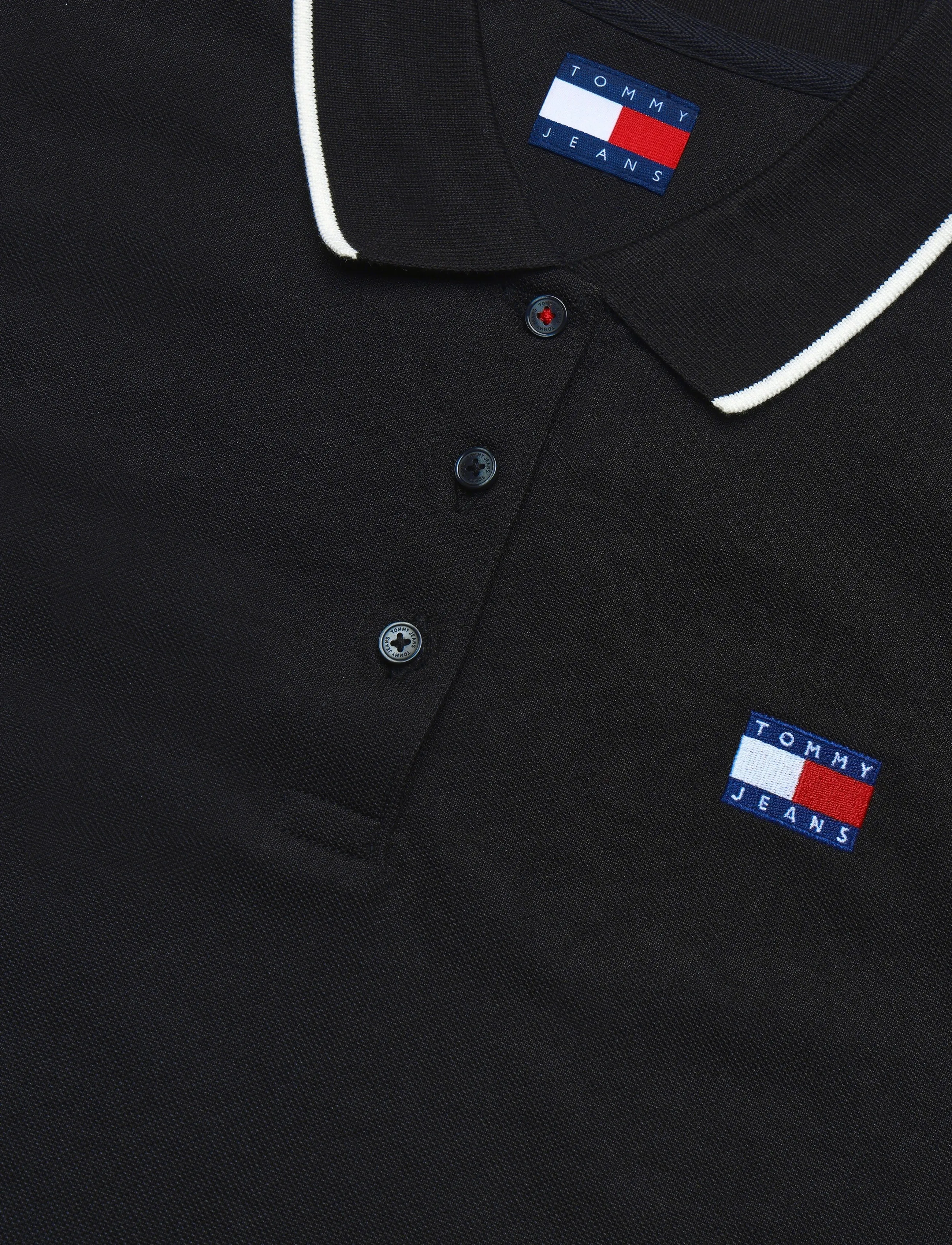 Tommy Jeans - TJW BADGE PLEATED SL PIQUE DRESS - black - 2
