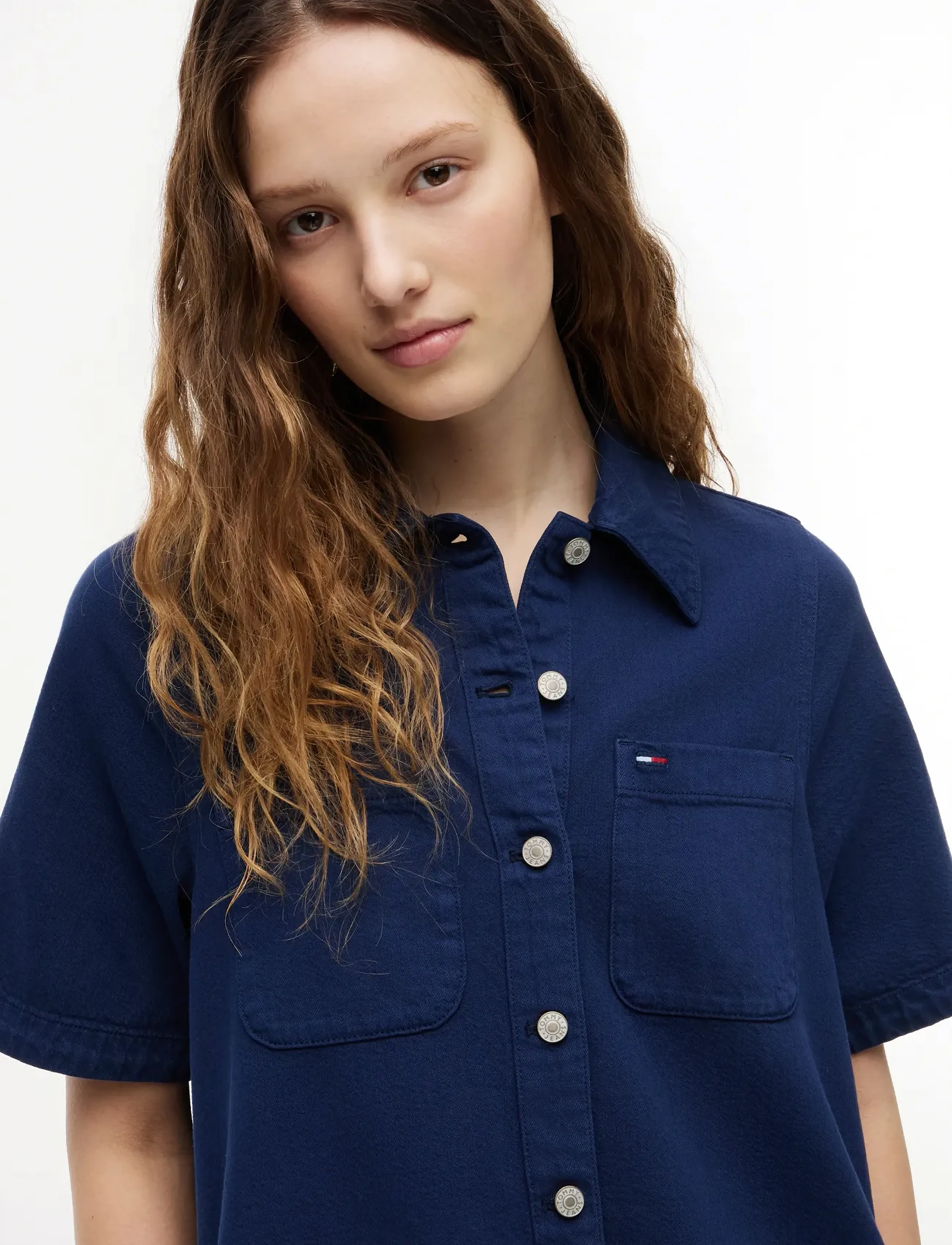 Tommy Jeans - TJW TWILL A-LINE DRESS EXT - särkkleidid - denim medium - 3
