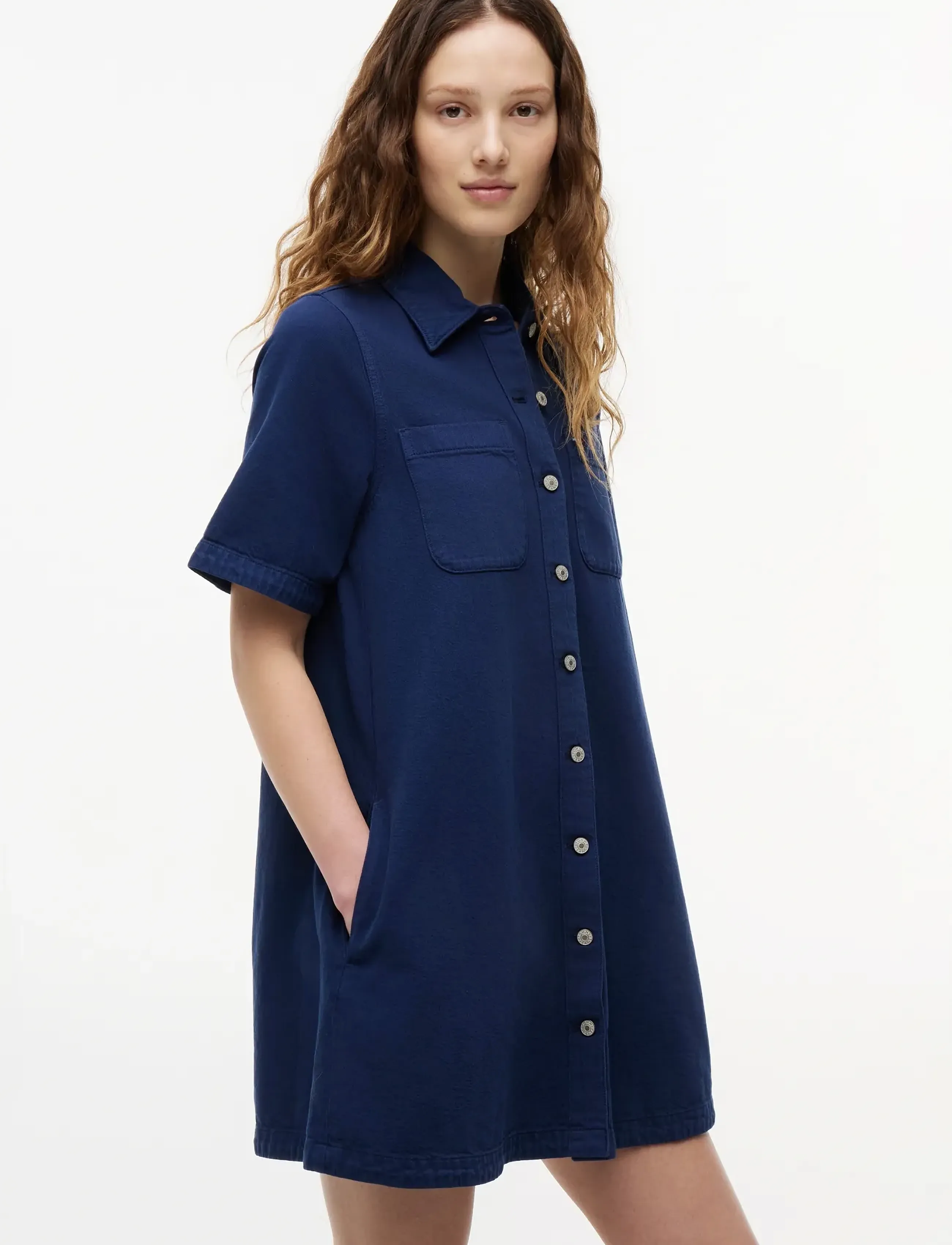 Tommy Jeans - TJW TWILL A-LINE DRESS EXT - särkkleidid - denim medium - 4