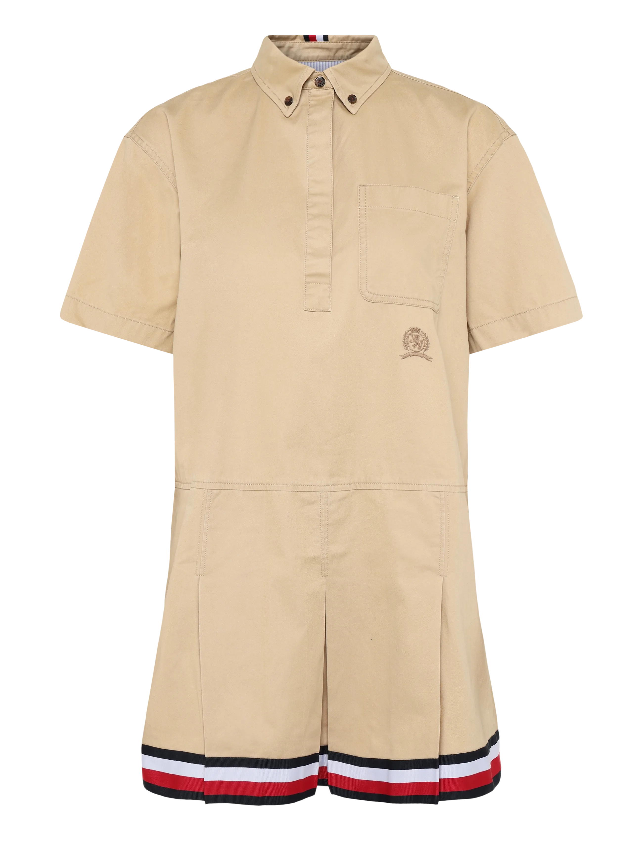 TOMMY JEANS Tjw Crest Rwb Tape Shirt Kleid Gold - XL - Damen