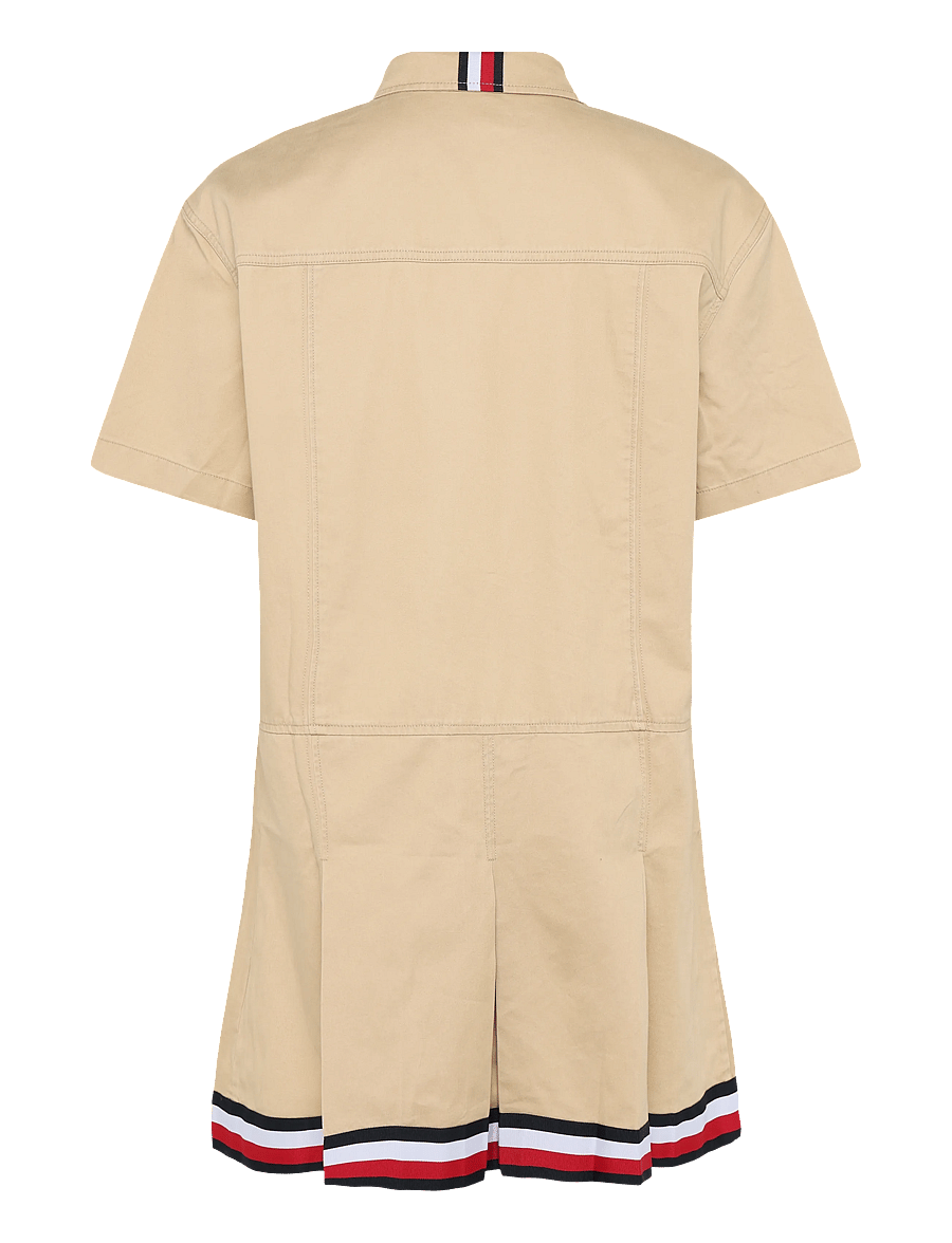 Tommy Jeans - TJW CREST RWB TAPE SHIRT DRESS - sommerkjoler - gentle gold - 2