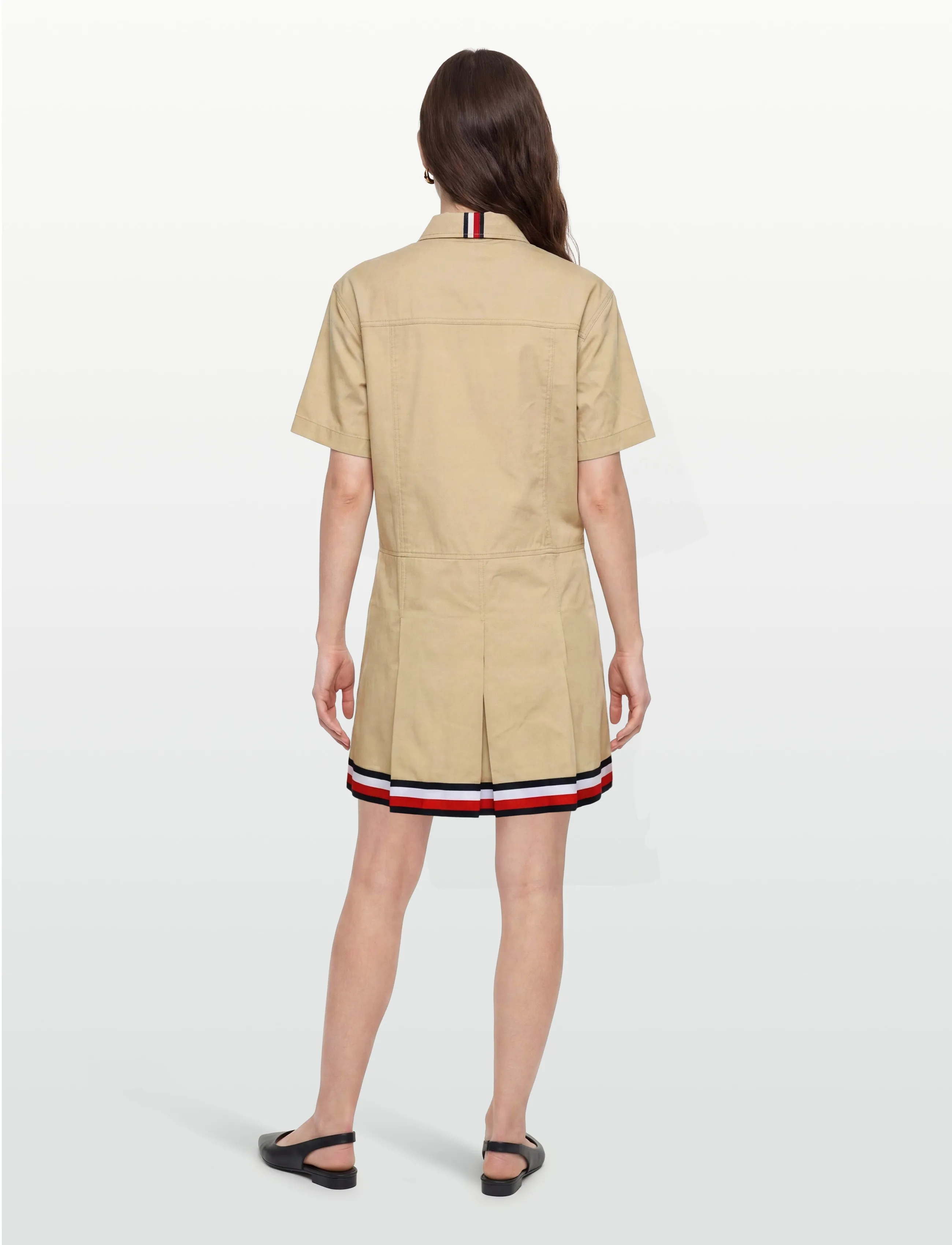 Tommy Jeans - TJW CREST RWB TAPE SHIRT DRESS - sommerkjoler - gentle gold - 5