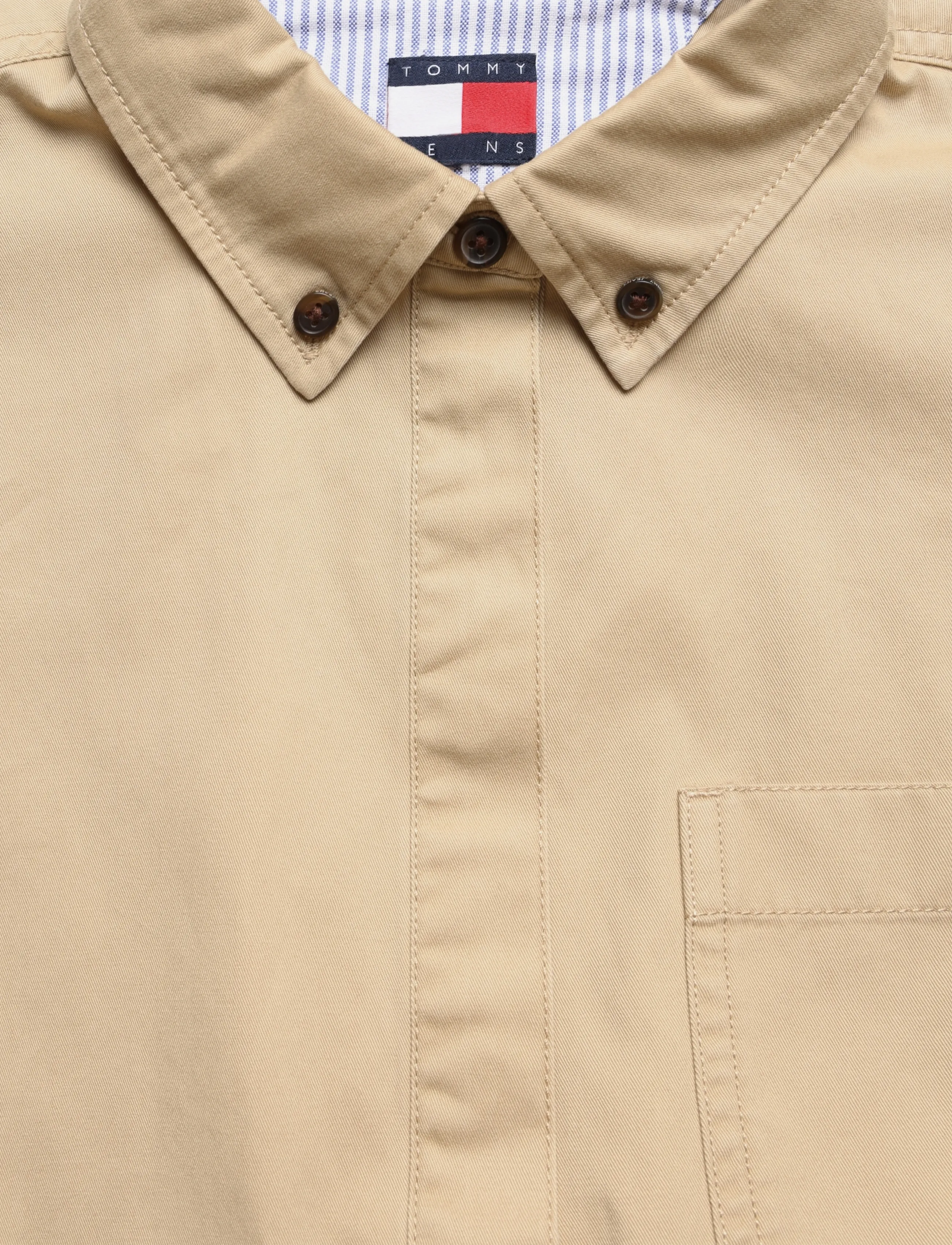 Tommy Jeans - TJW CREST RWB TAPE SHIRT DRESS - sommerkjoler - gentle gold - 3