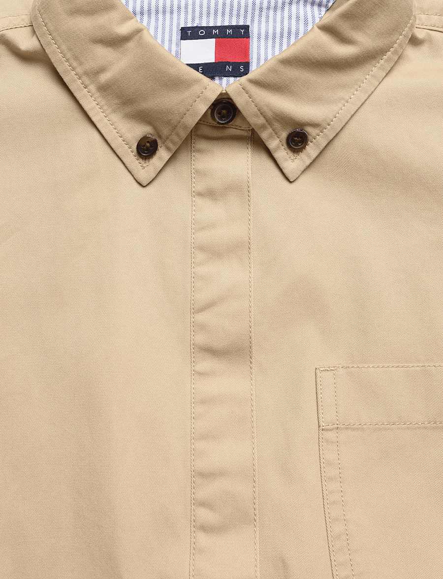 Tommy Jeans - TJW CREST RWB TAPE SHIRT DRESS - sommerkjoler - gentle gold - 3