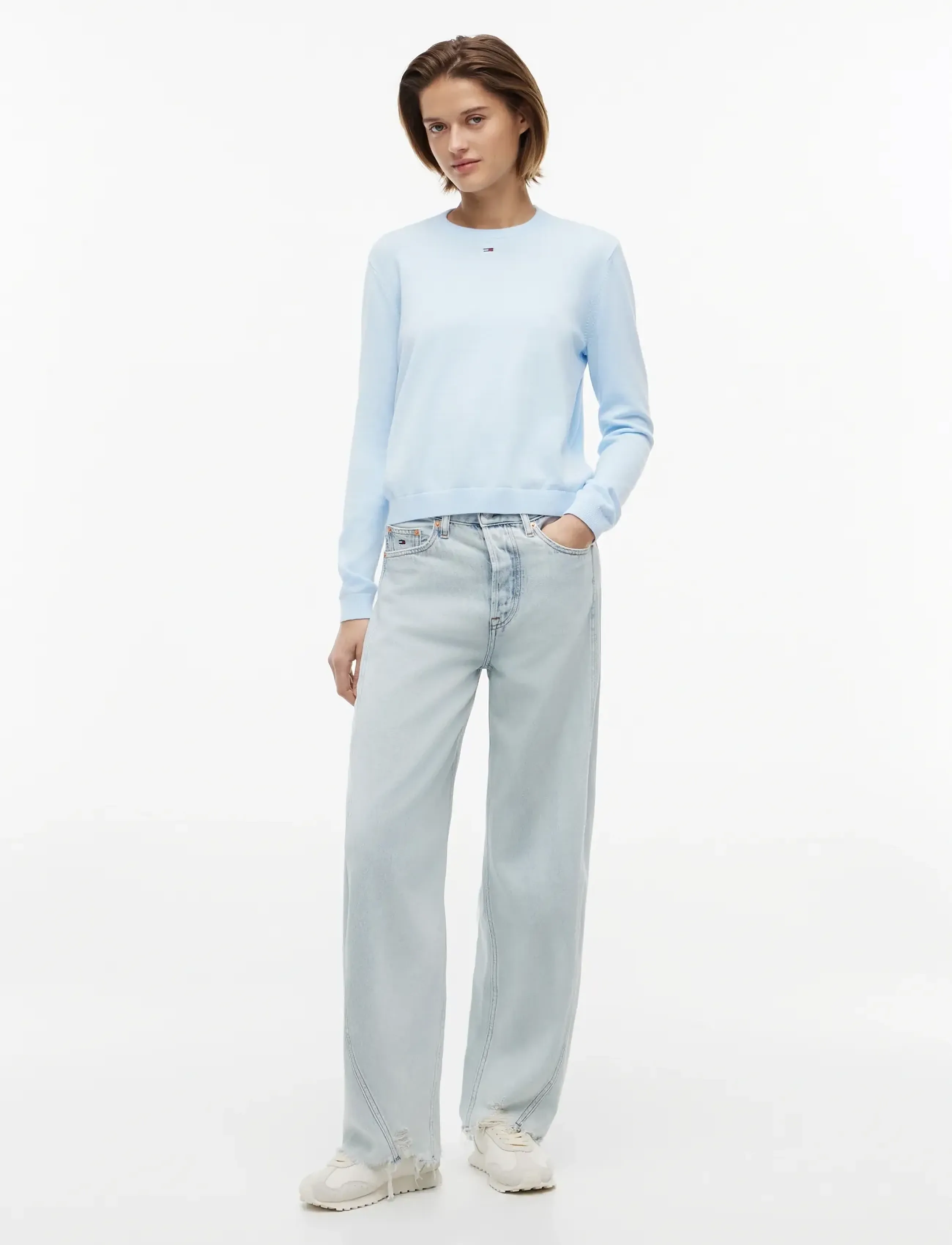 Tommy Jeans - ELLA MID BARREL CROP CBF CJ5010 - statinės formos džinsai - denim light - 3