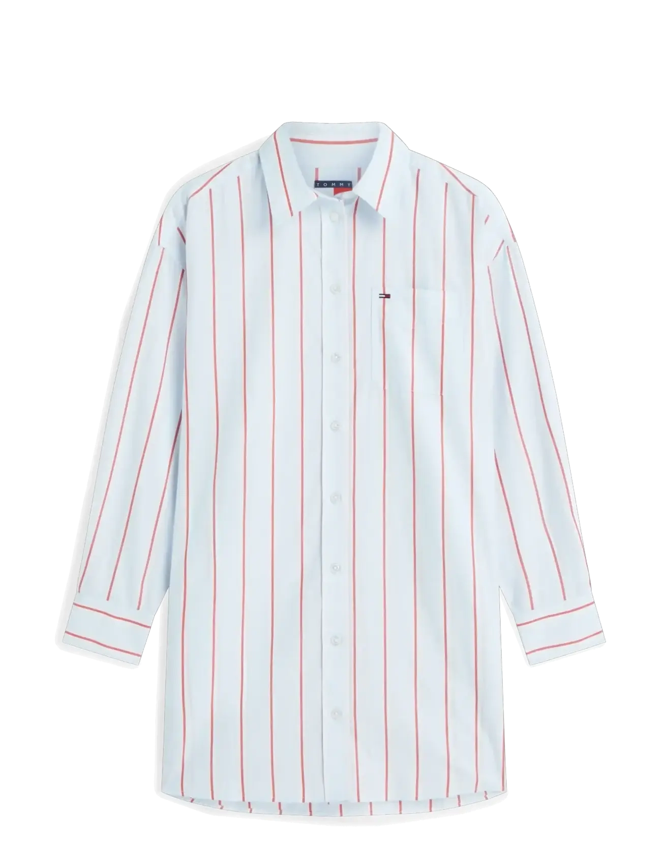Tommy Jeans - TJW OVS SHIRT DRESS - sukienki koszulowe - kingly blue   multi stripe - 1