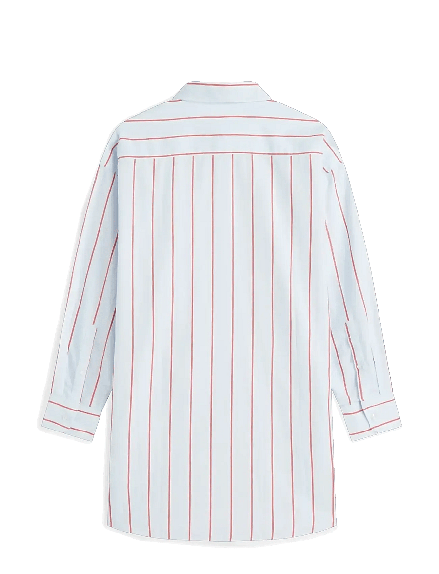 Tommy Jeans - TJW OVS SHIRT DRESS - hemdkleider - kingly blue multi stripe - 2