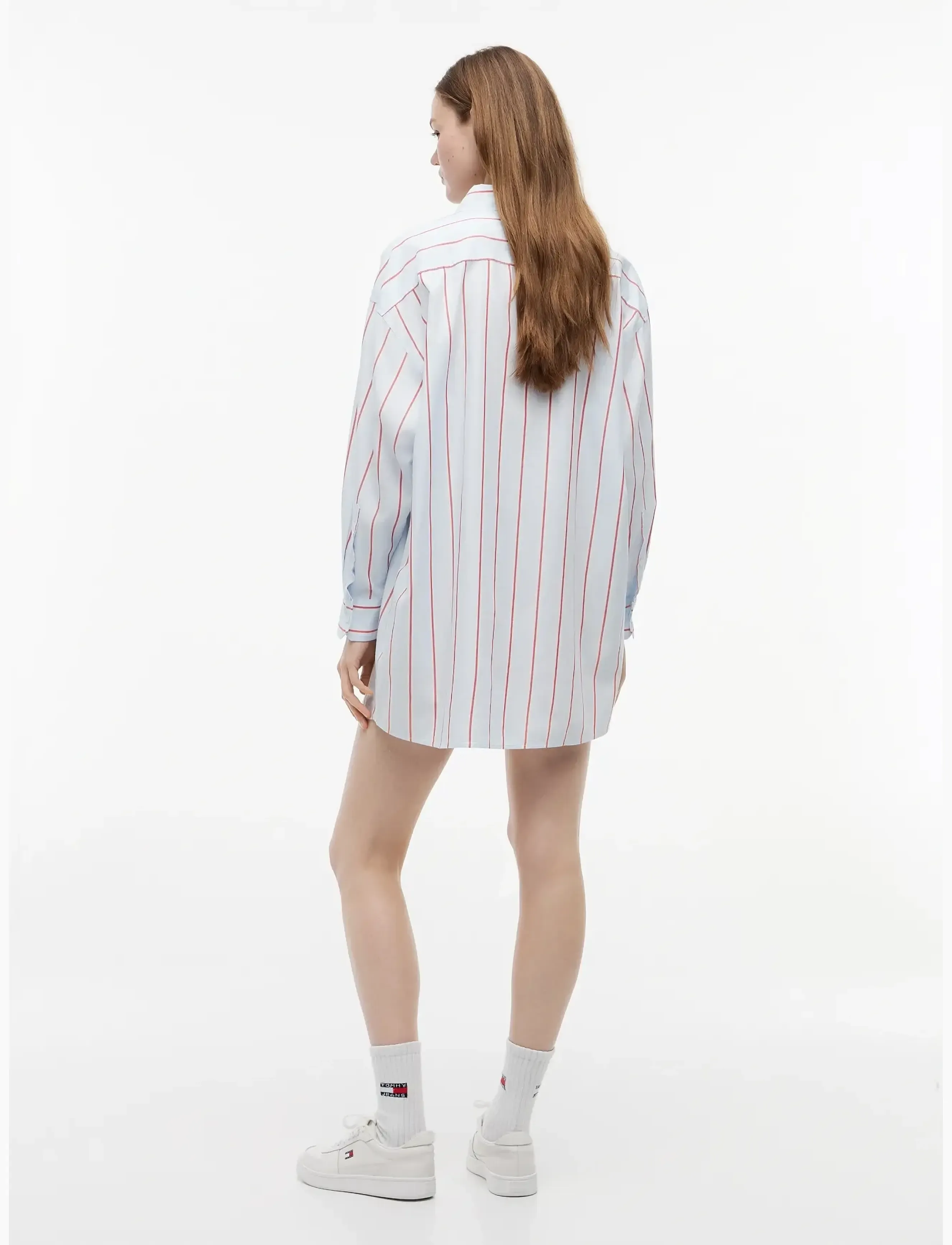 Tommy Jeans - TJW OVS SHIRT DRESS - sukienki koszulowe - kingly blue   multi stripe - 5