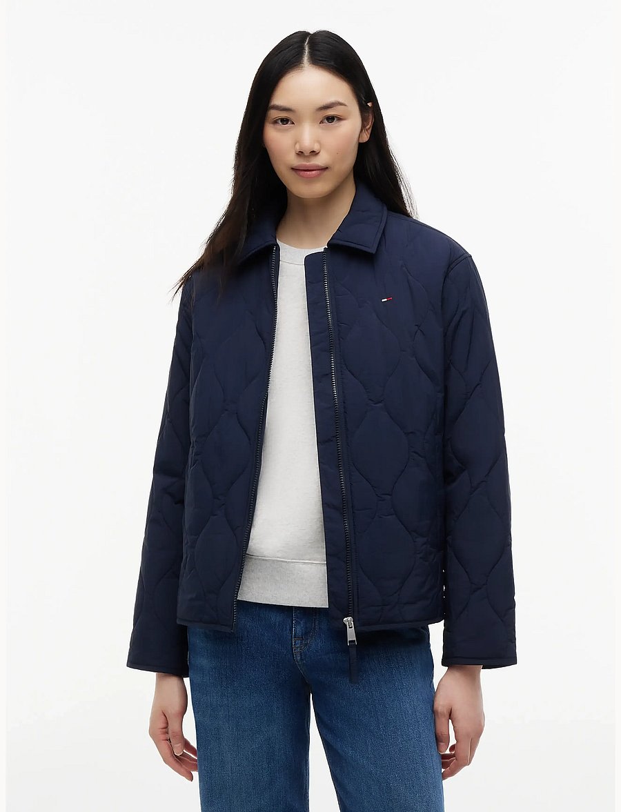 Tommy Jeans - TJW COACH COLLAR QUILTED JACKET - kevadjoped - dark night navy - 0