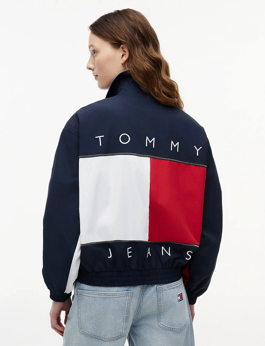 Tommy Jeans - TJW FLAG HIGH NECK JACKET - windbreakers - dark night navy - 2