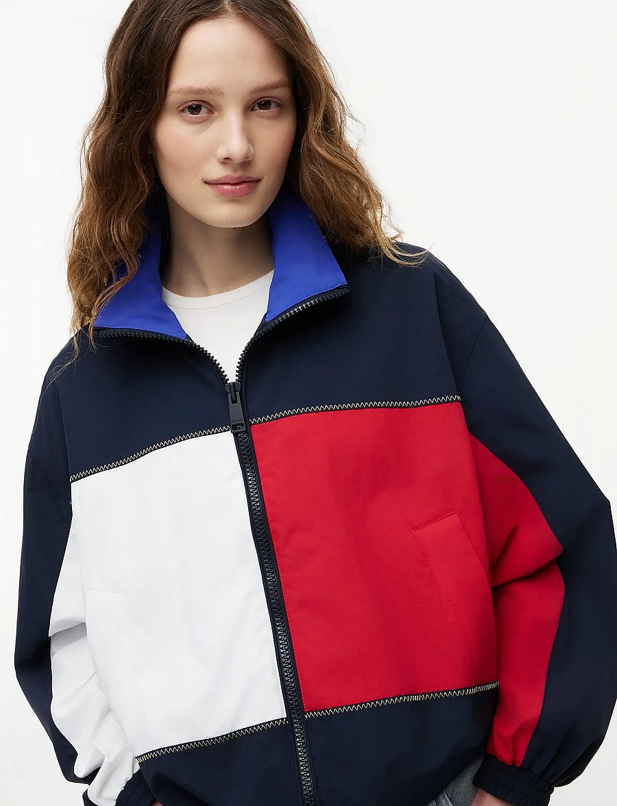 Tommy Jeans - TJW FLAG HIGH NECK JACKET - windbreakers - dark night navy - 3