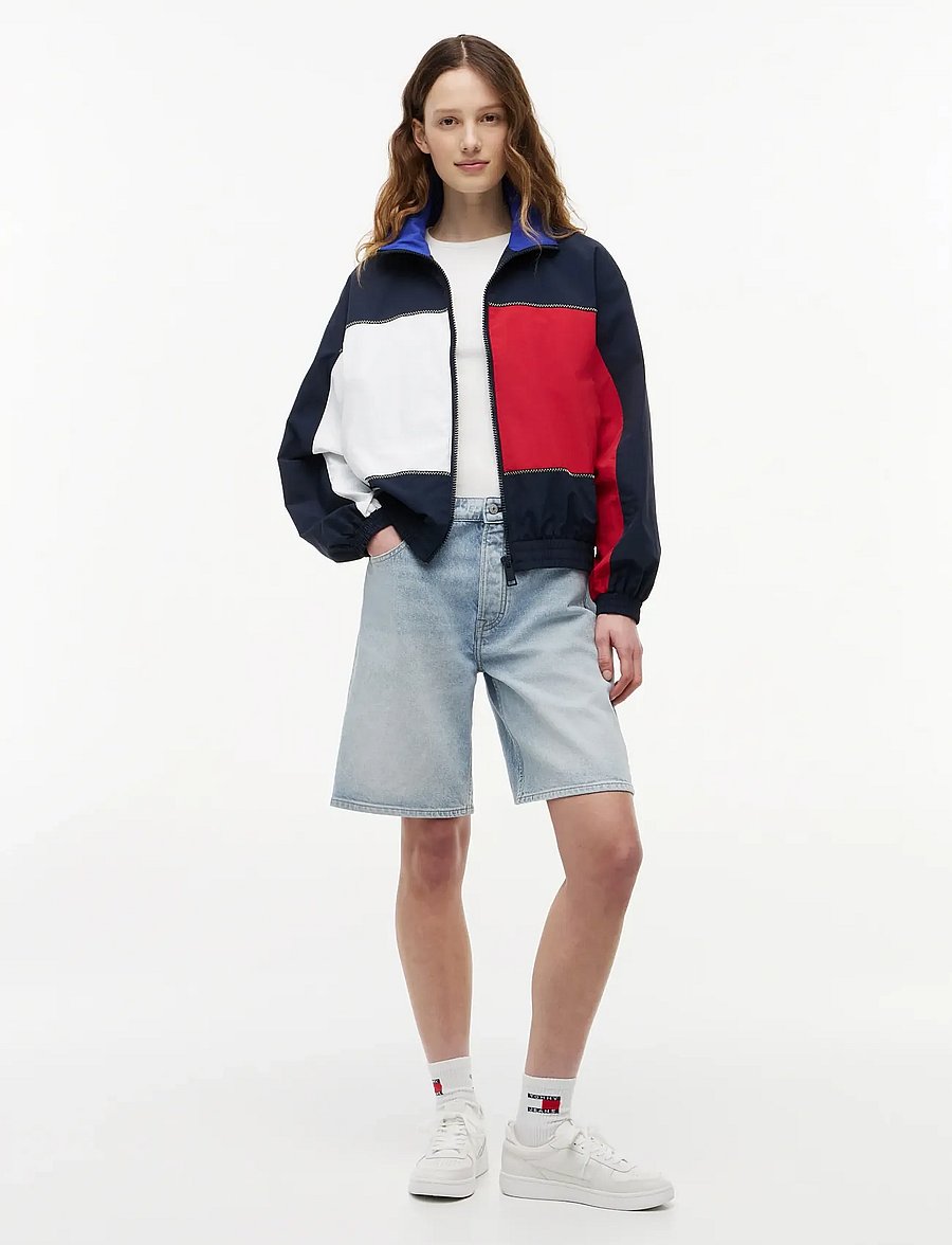 Tommy Jeans - TJW FLAG HIGH NECK JACKET - windbreakers - dark night navy - 4
