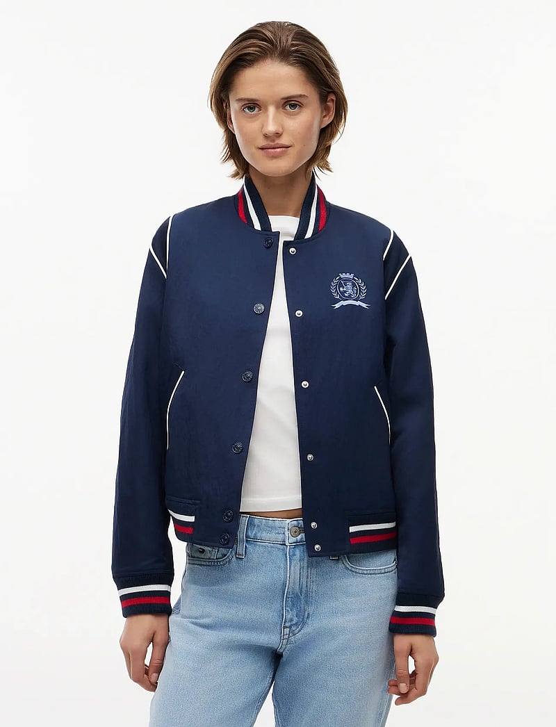 Tommy Jeans - TJW CREST VARSITY JACKET - forårsjakker - dark night navy - 0
