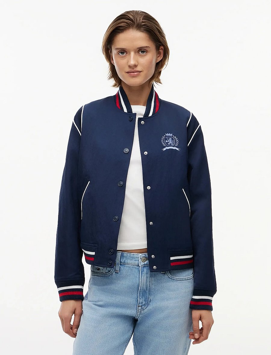 Tommy Jeans - TJW CREST VARSITY JACKET - forårsjakker - dark night navy - 0