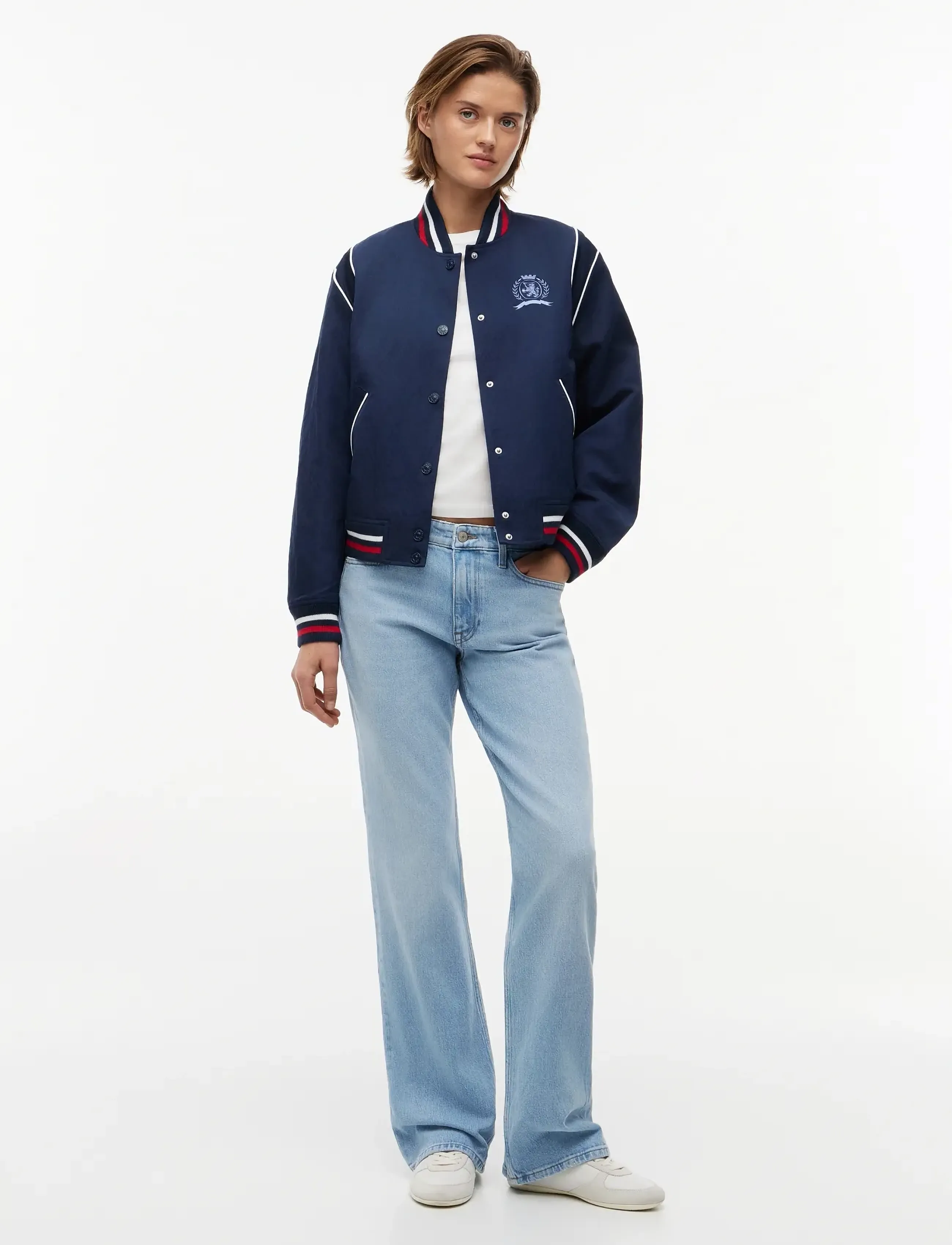 Tommy Jeans - TJW CREST VARSITY JACKET - forårsjakker - dark night navy - 3