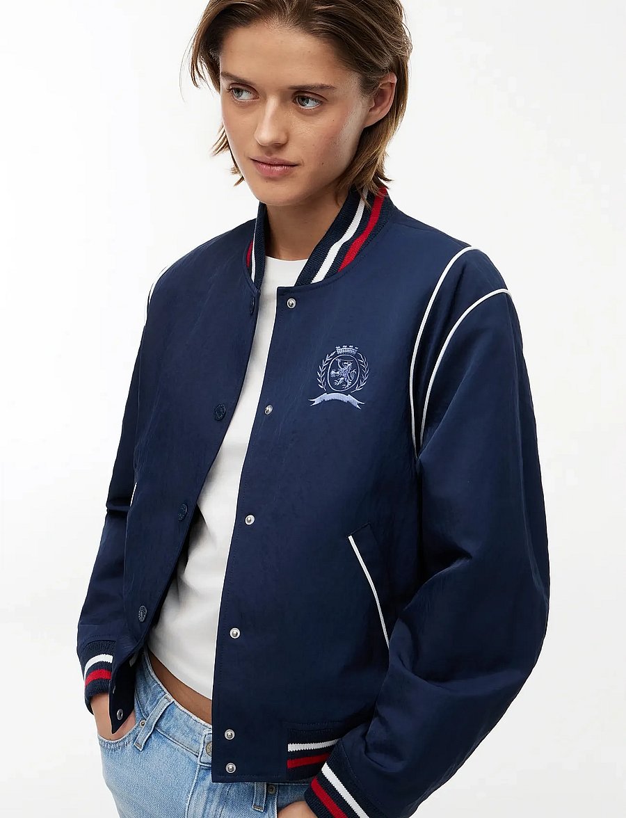 Tommy Jeans - TJW CREST VARSITY JACKET - forårsjakker - dark night navy - 4