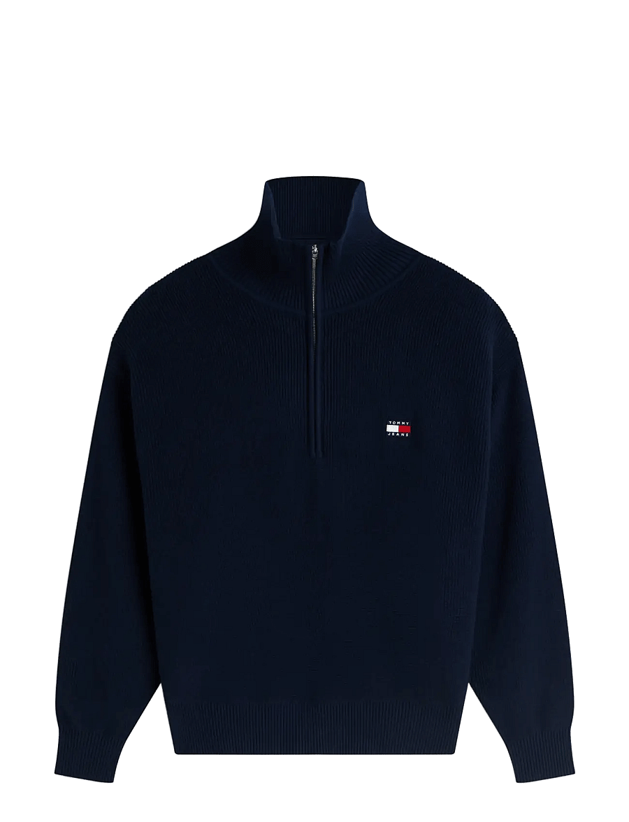 Tommy Jeans - TJW QUARTER ZIP SWEATER - striktrøjer - dark night navy - 1