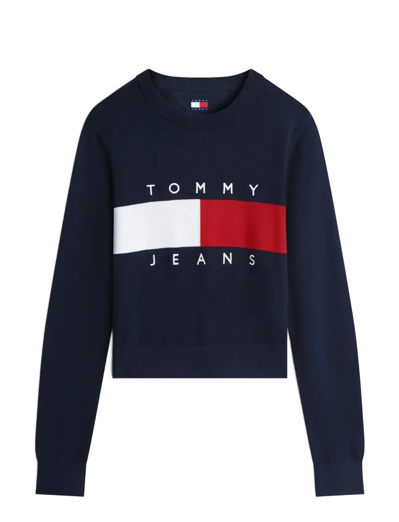 Tommy Jeans - TJW FLAG CREW NECK SWEATER EXT - dressipluusid - dark night navy - 1