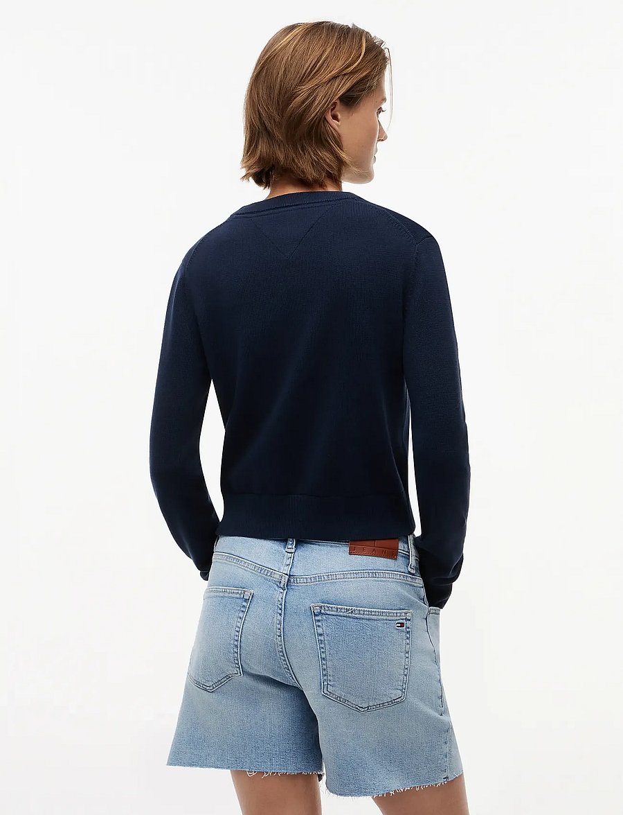 Tommy Jeans - TJW FLAG CREW NECK SWEATER EXT - dressipluusid - dark night navy - 2