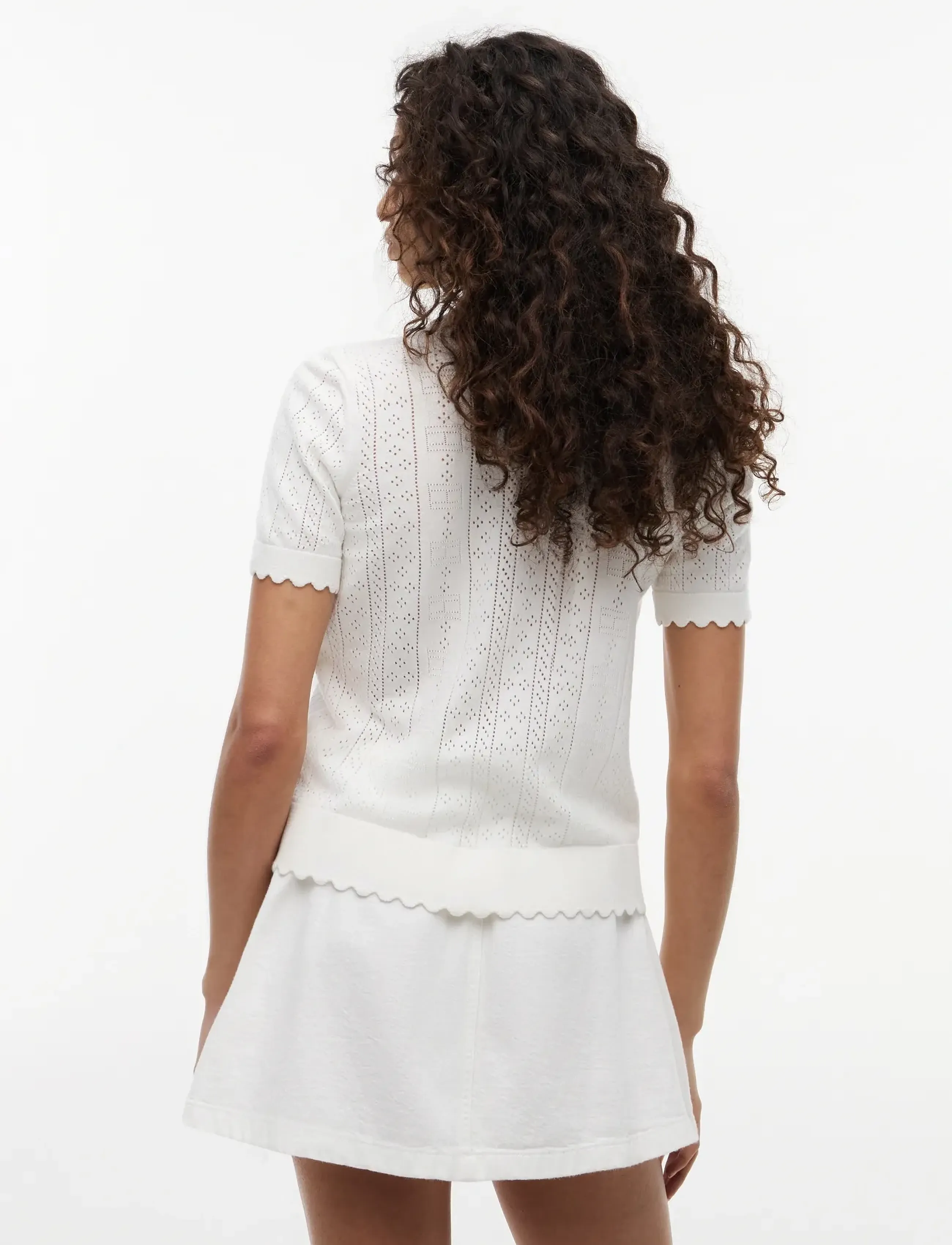 Tommy Jeans - TJW POINTELLE POLO SWEATER - poloer - ancient white - 2