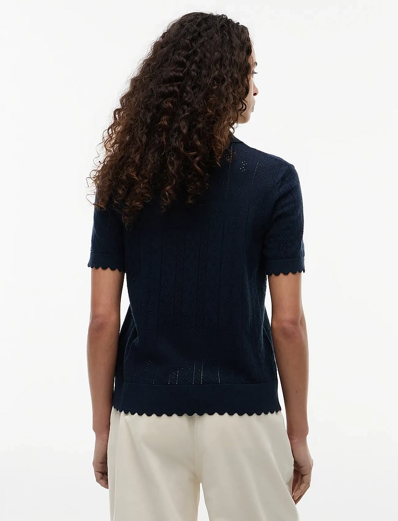 Tommy Jeans - TJW POINTELLE POLO SWEATER - poloer - dark night navy - 2