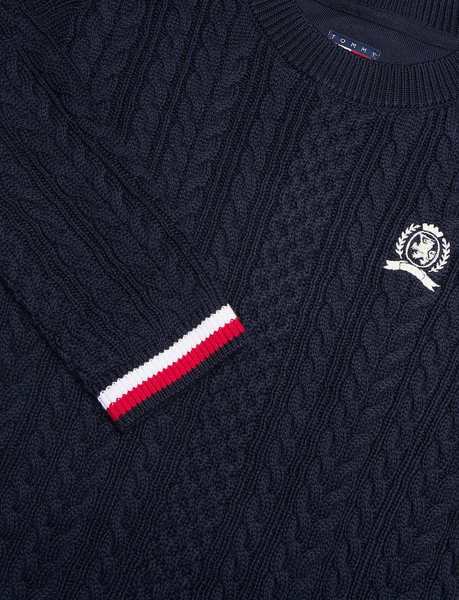 Tommy Jeans - TJW RWB TIPPING SWEATER - striktrøjer - dark night navy - 2
