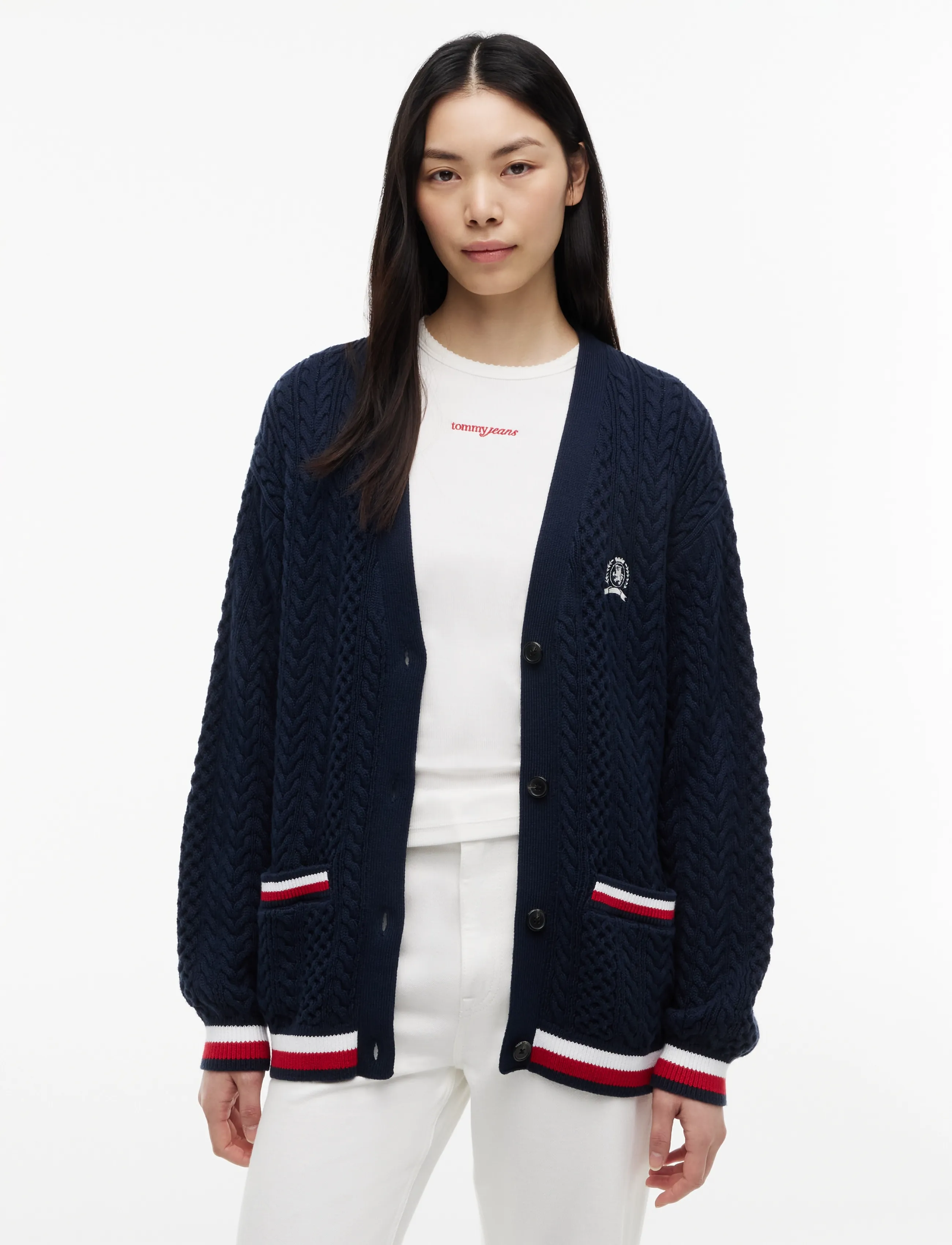 Tjw Rwb Tipping Ovs Cardigan