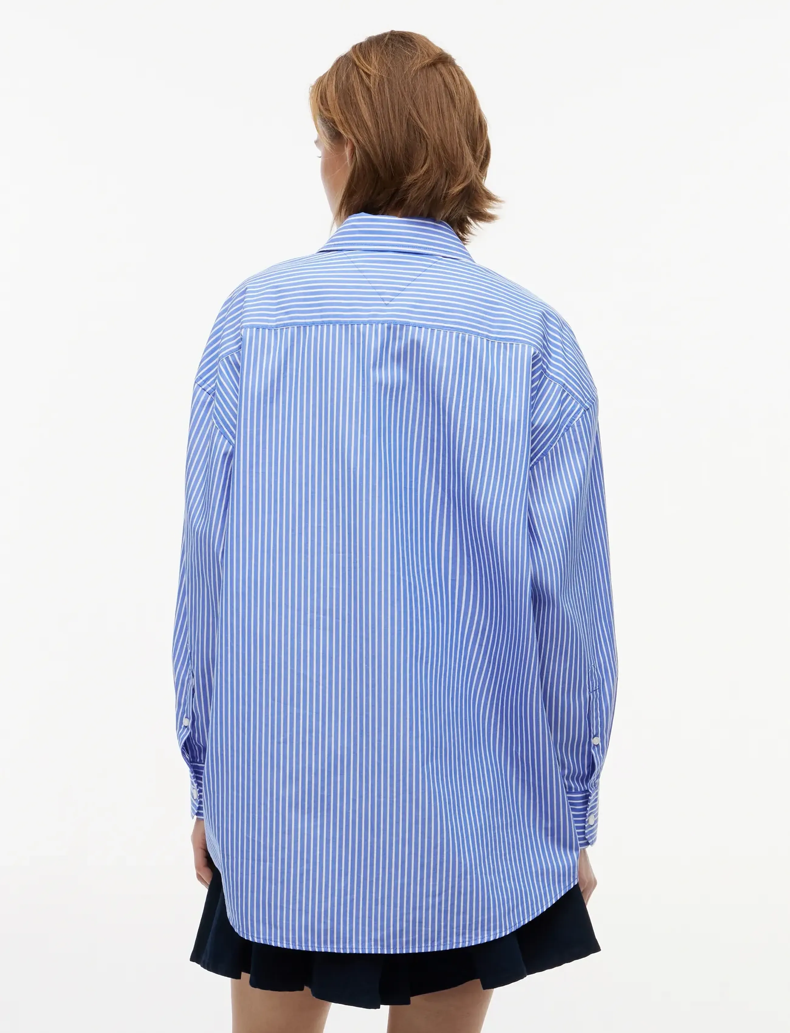 Tommy Jeans - TJW OVS ESSENTIAL SHIRT EXT - pikkade varrukatega särgid - noble blue   stripe - 2