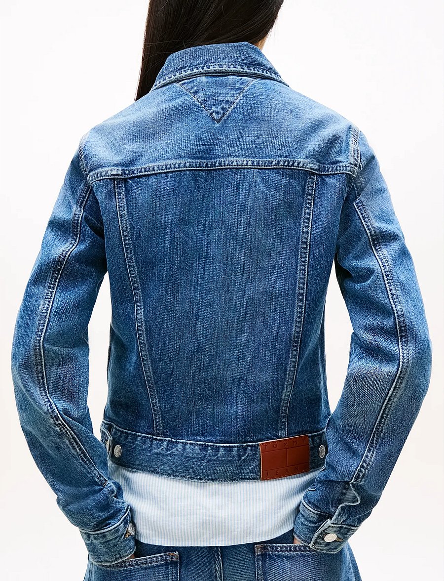 Tommy Jeans - CLASSIC TRUCKER EXT BJ8038 - kevättakit - denim medium - 4