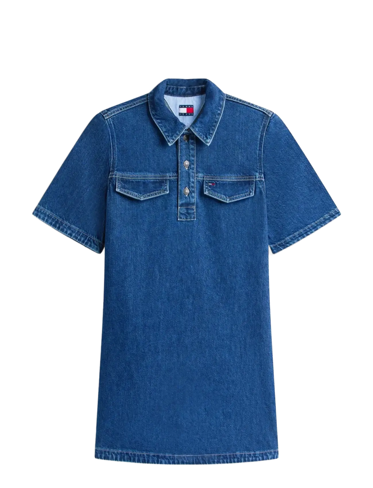 Tommy Jeans A-LINE DRESS - Teksakleidid - DENIM MEDIUM / blue