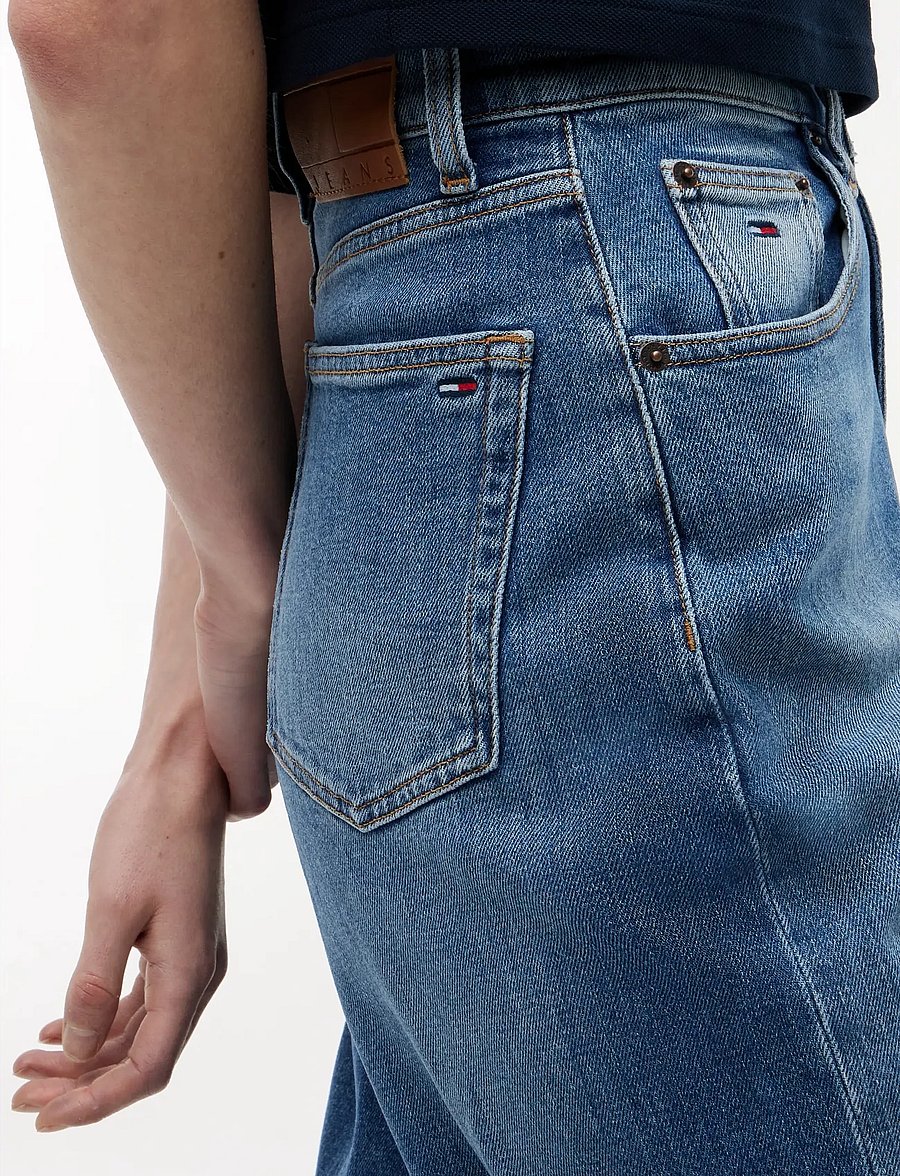 Tommy Jeans - MOM JEAN UH TPR BI0134 - oddmjóar gallabuxur - denim medium - 4