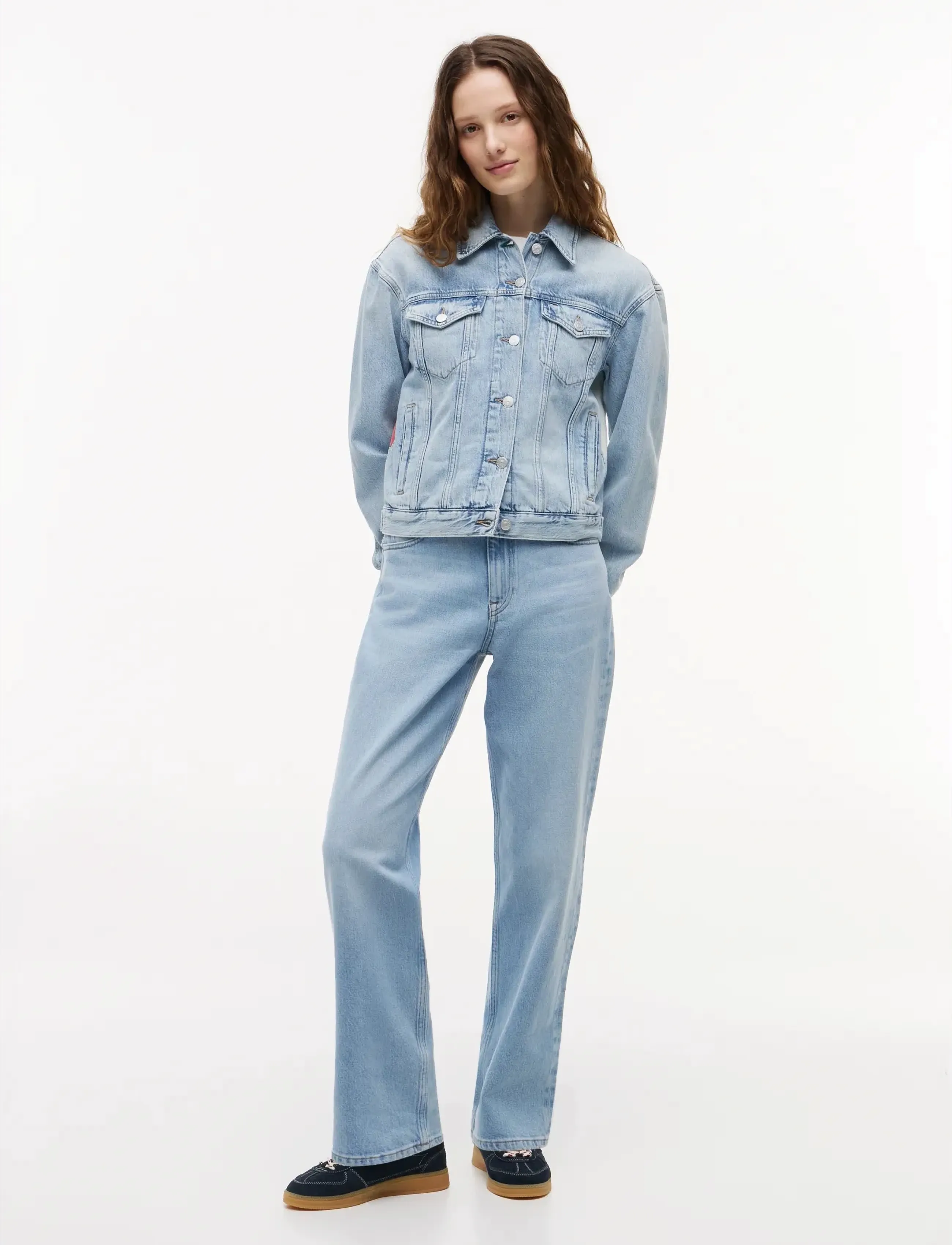 Tommy Jeans - LAYLA HR SLIM STR BJ0111 CO - beinar gallabuxur - denim light - 3