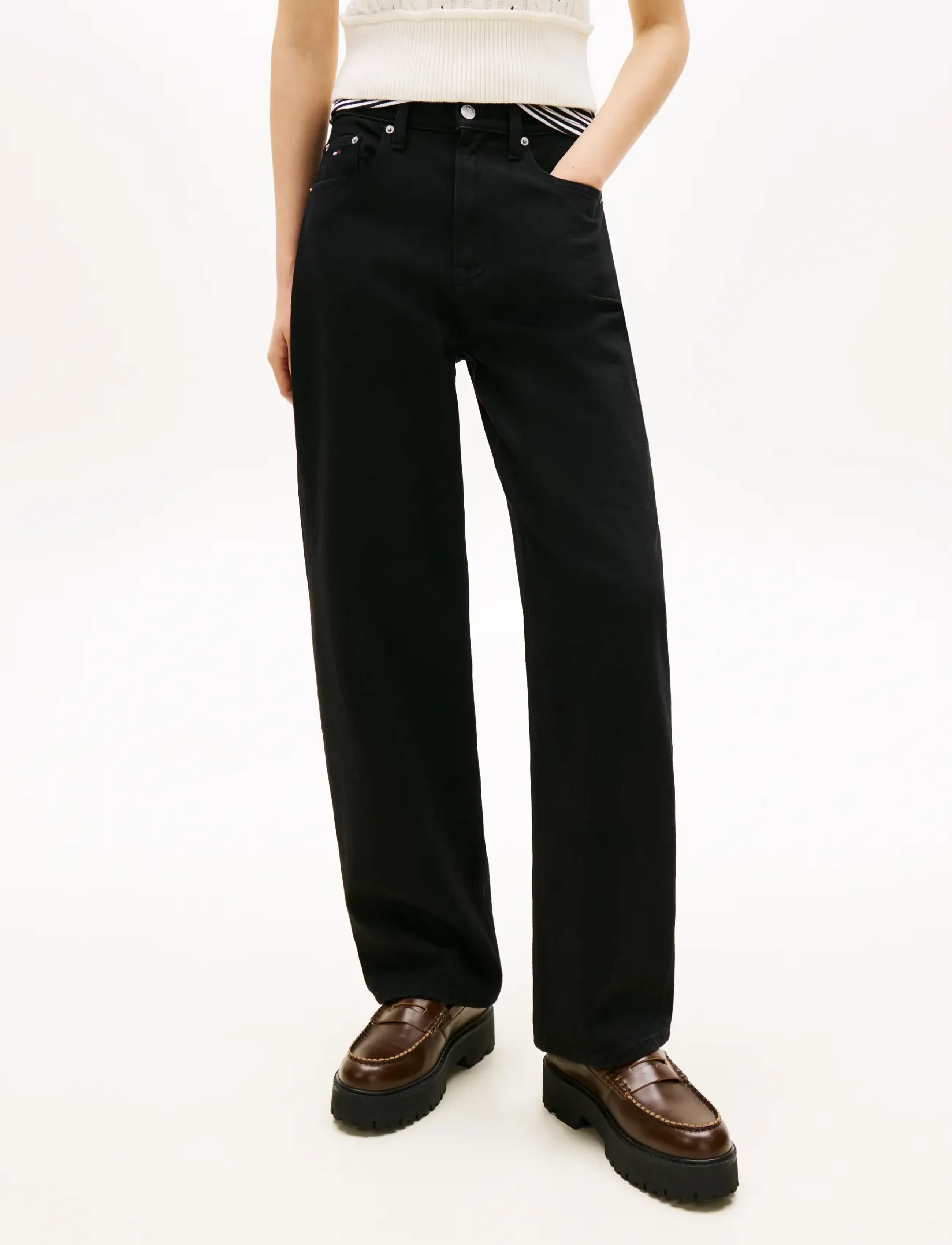 Tommy Jeans Layla Hr Slim Str Ai4185, 24 x 30, Black, Jeans > Lige-Almindelige, Dame