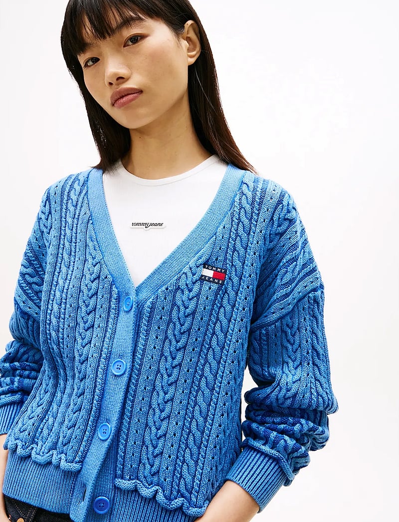 Tommy Jeans - TJW BOXY GMD CARDIGAN - koftor - empire blue - 4