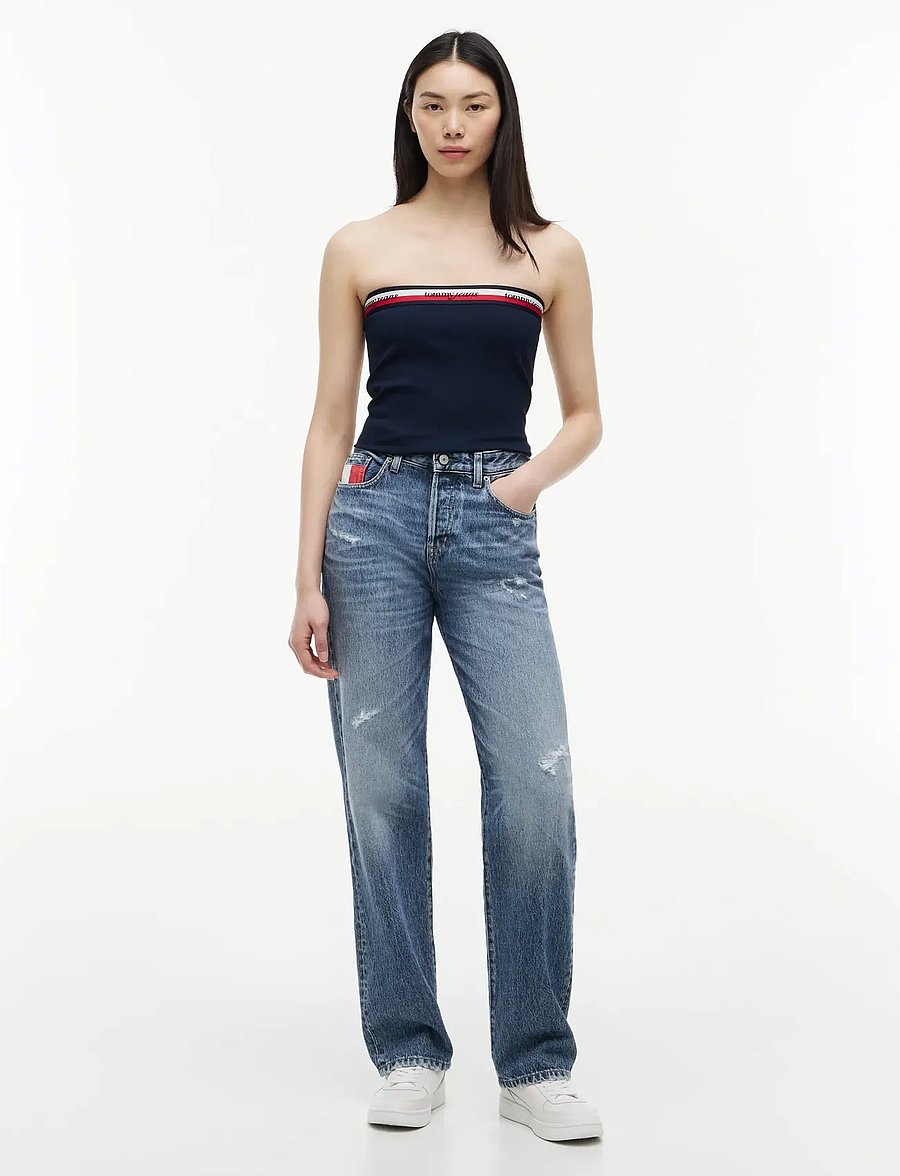 Tommy Jeans - KIRA MR SLIM STR RWB CBF CJ2054 - tavalised teksad - denim dark - 3