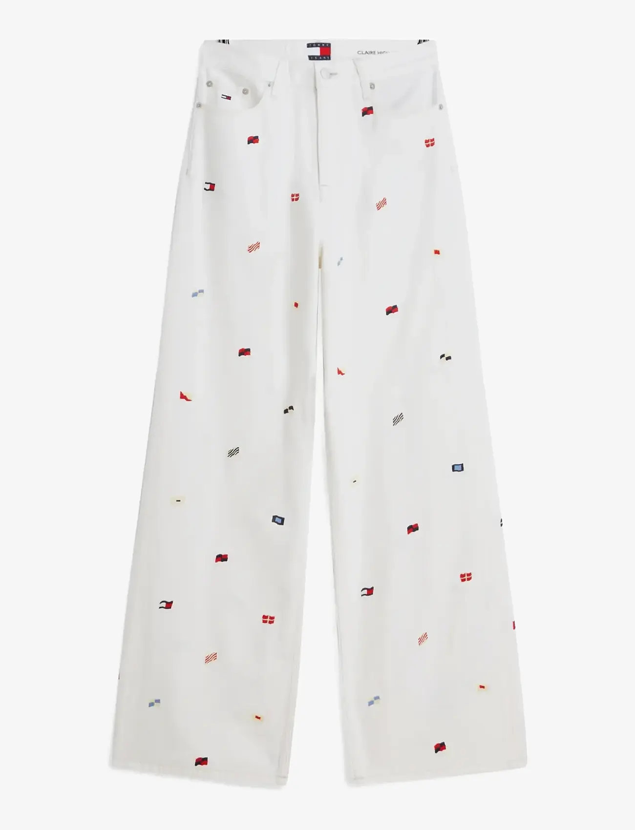 Tommy Jeans - CLAIRE HR WIDE CR CBF CJ6090 - wide leg jeans - denim white 01 - 1