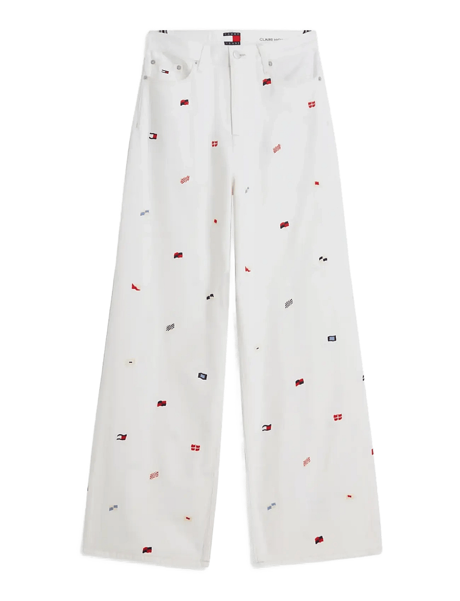 Tommy Jeans - CLAIRE HR WIDE CR CBF CJ6090 - laiad teksad - denim white 01 - 1