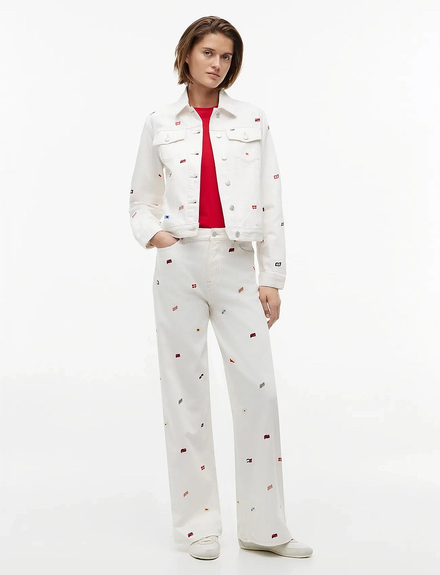 Tommy Jeans - CLAIRE HR WIDE CR CBF CJ6090 - laiad teksad - denim white 01 - 3