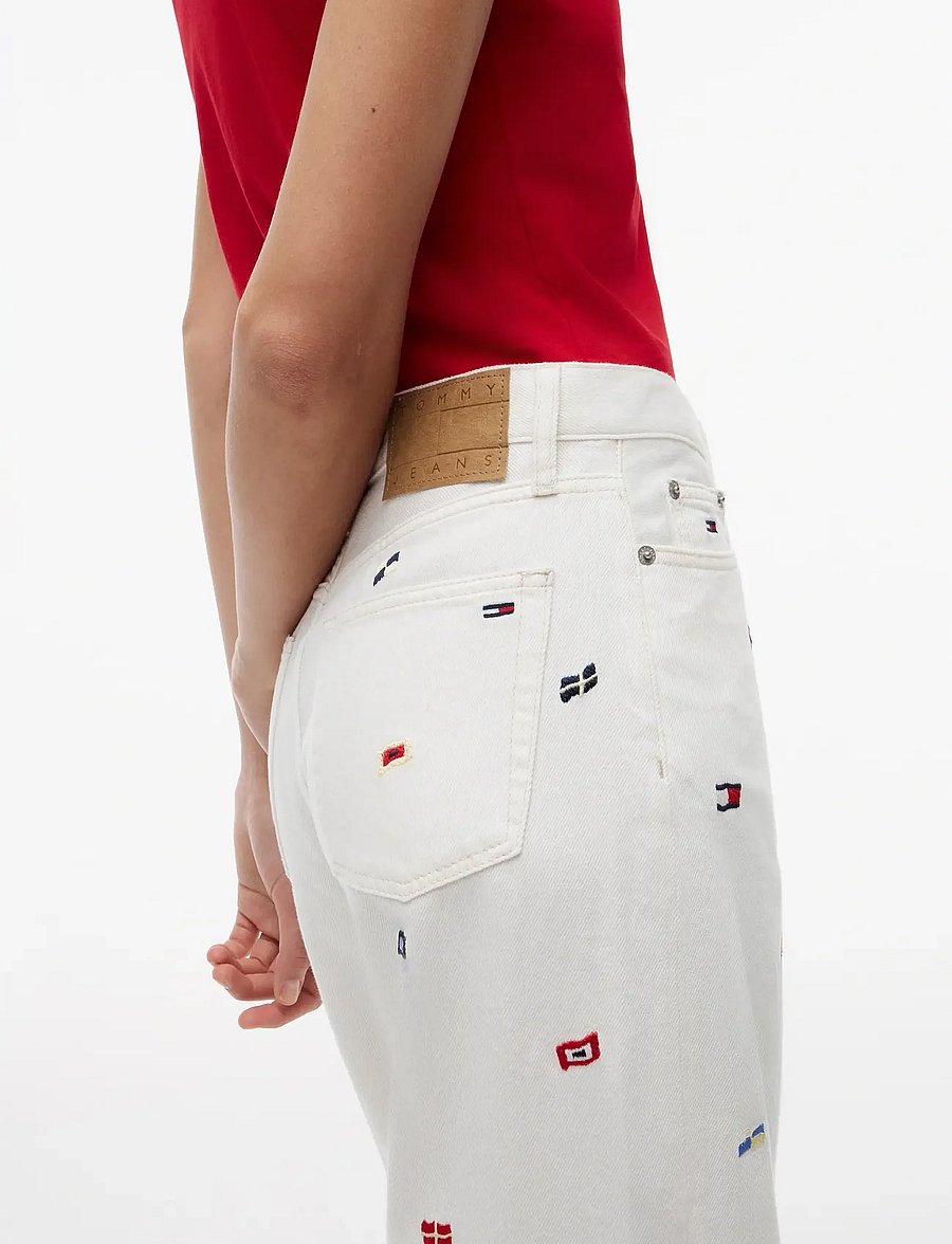 Tommy Jeans - CLAIRE HR WIDE CR CBF CJ6090 - laiad teksad - denim white 01 - 4