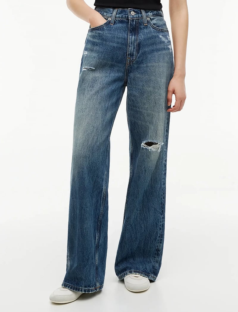 Tommy Jeans - CLAIRE HR WIDE CJ2031 - brede jeans - denim dark - 0