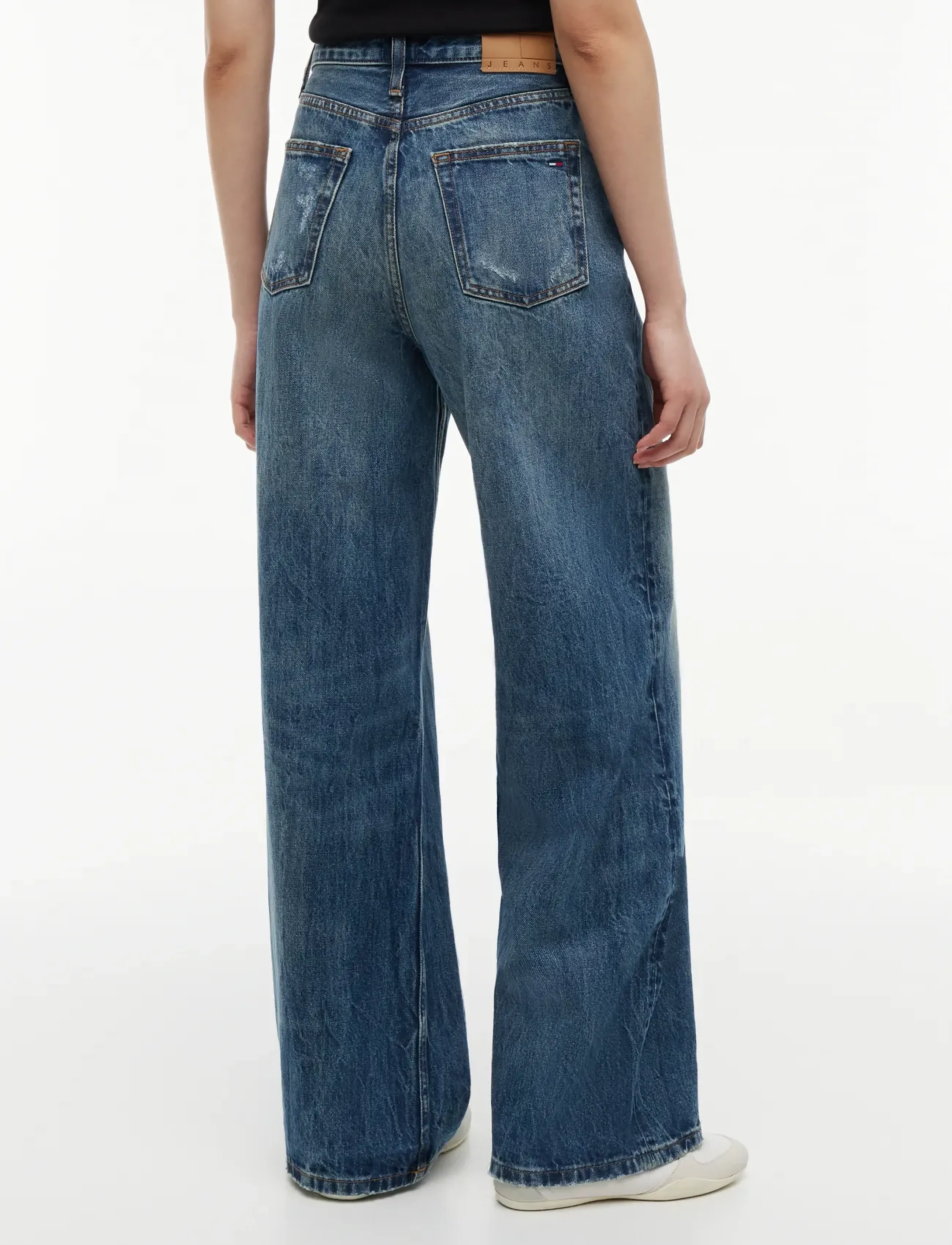 Tommy Jeans - CLAIRE HR WIDE CJ2031 - hosen mit weitem bein - denim dark - 2