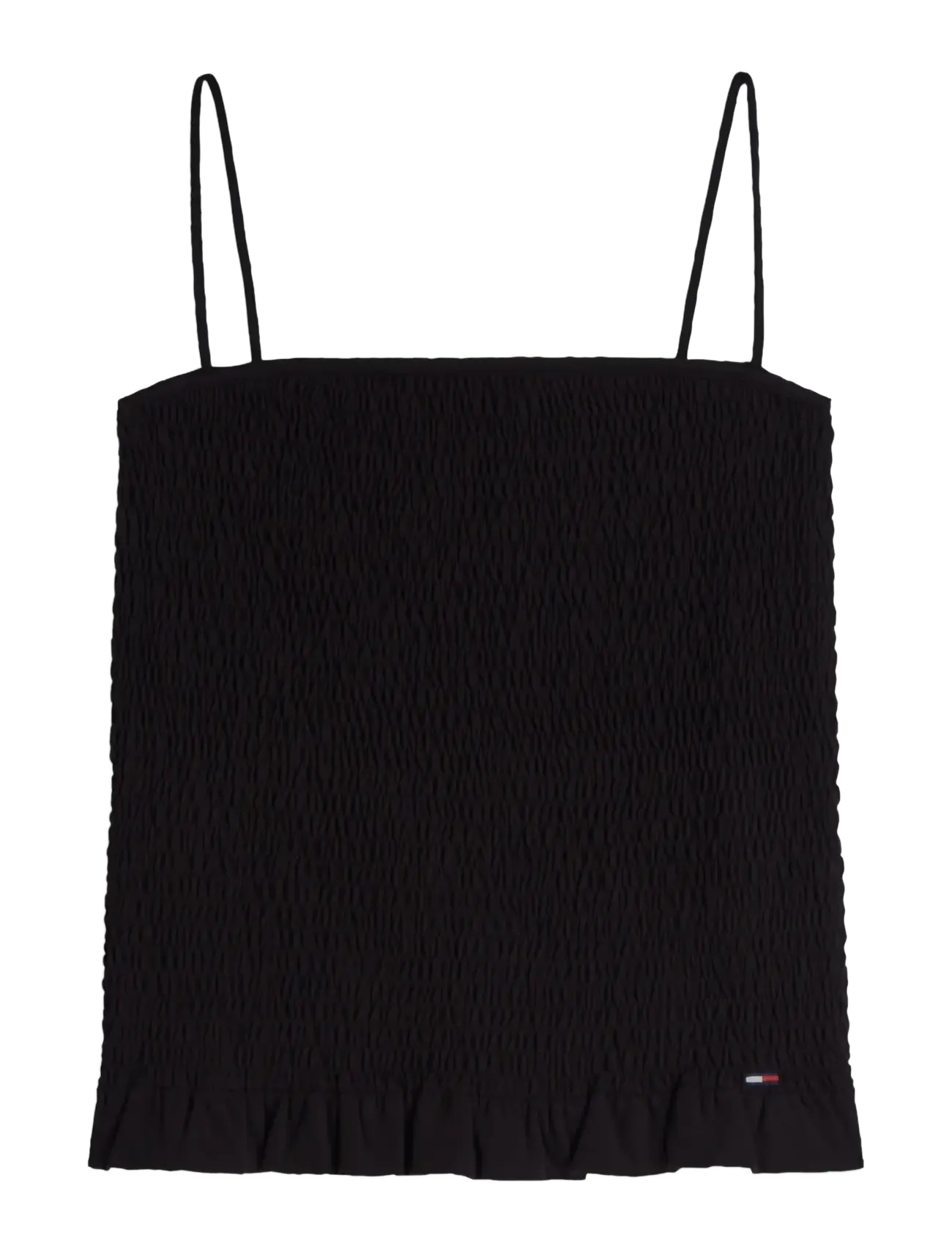 Tommy Jeans - TJW SLIM SMOCK STRAPPY TOP - Ärmellose tops - black - 1