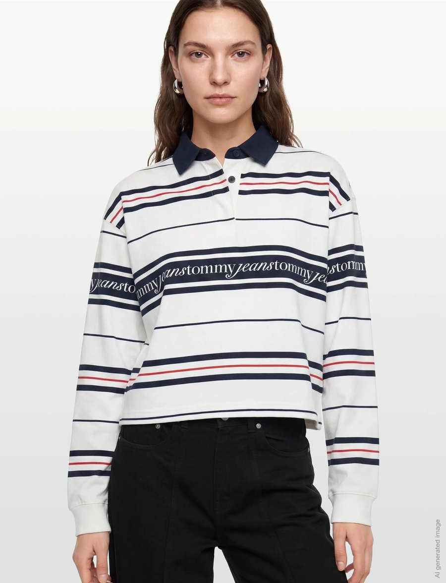 Tommy Jeans - TJW RLX SCRIPT RUGBY - palaidinukės ilgomis rankovėmis - ecru - 3