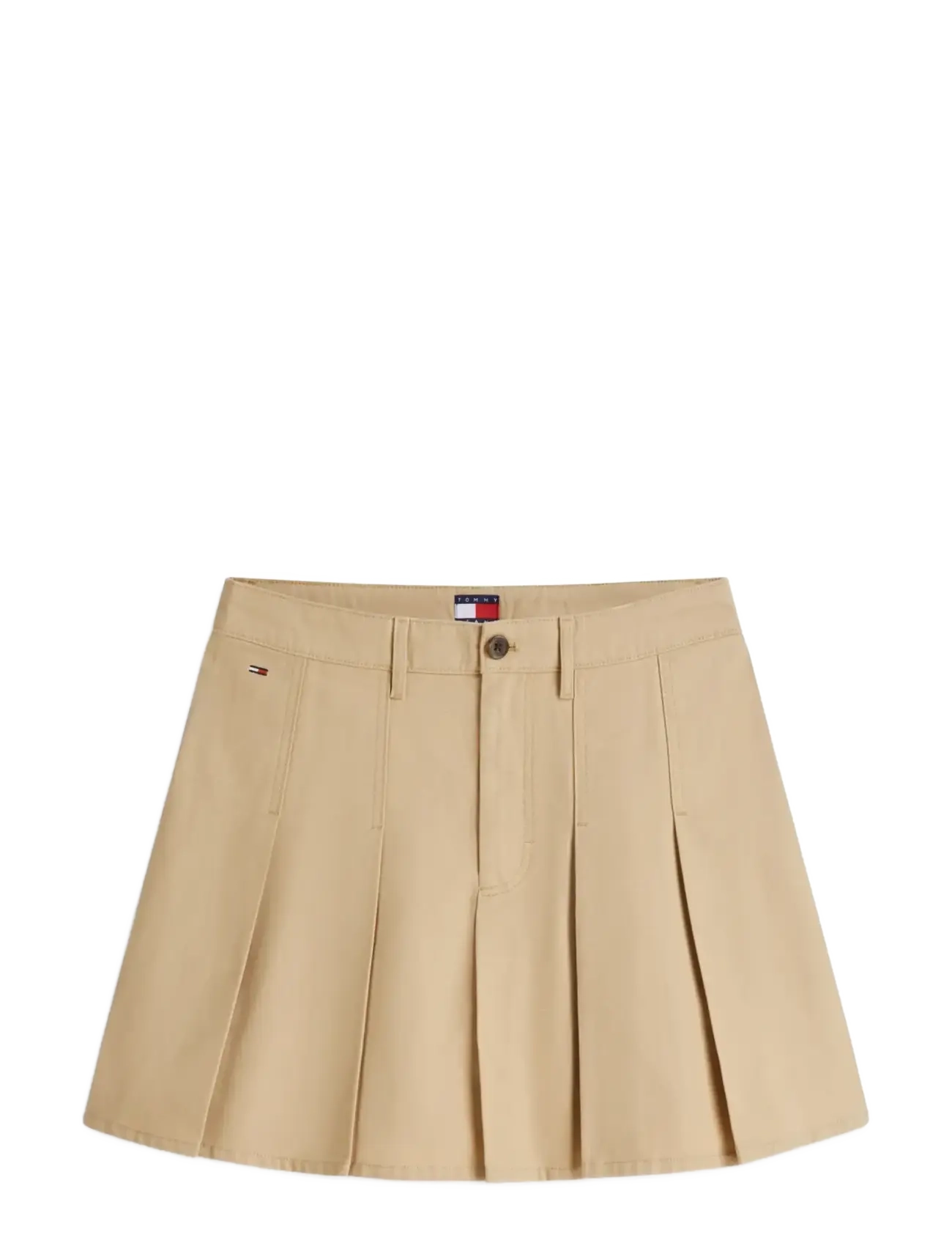 Tommy Jeans TJW GMD PLEATED MINI SKIRT - Plisseskjørt - GENTLE GOLD / beige